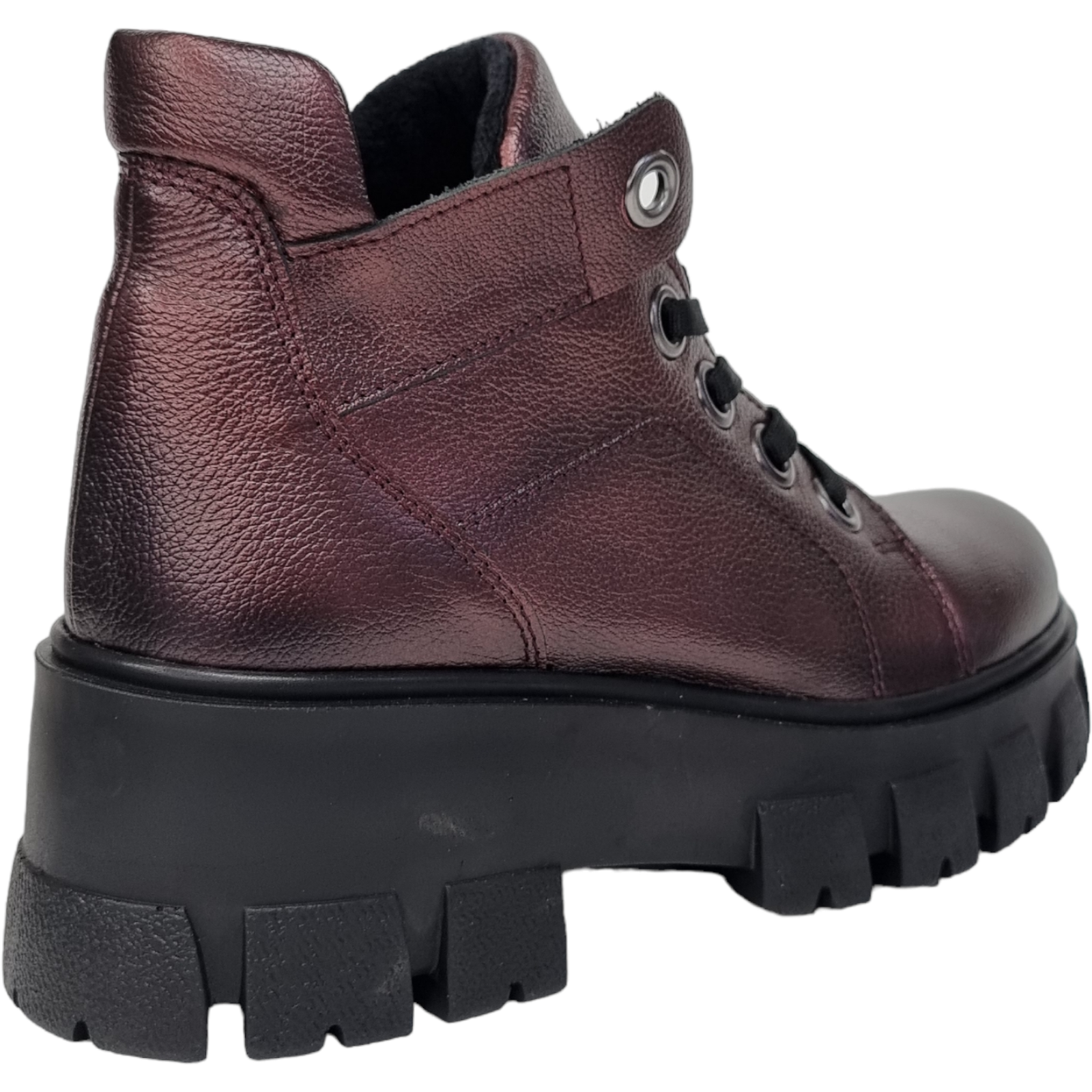 Ghete Damă Casual Din Piele Naturală Bordo 30194