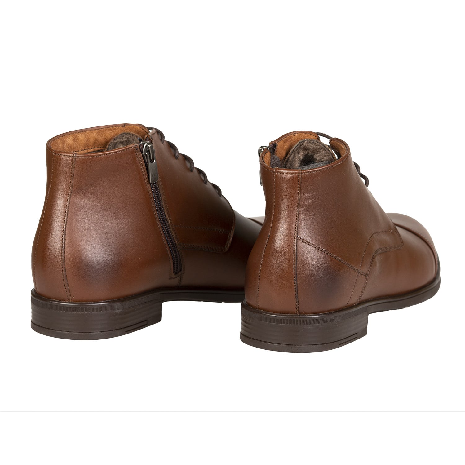 Ghete Bărbați Elegante Din Piele Naturală De Culoare Maro 50105