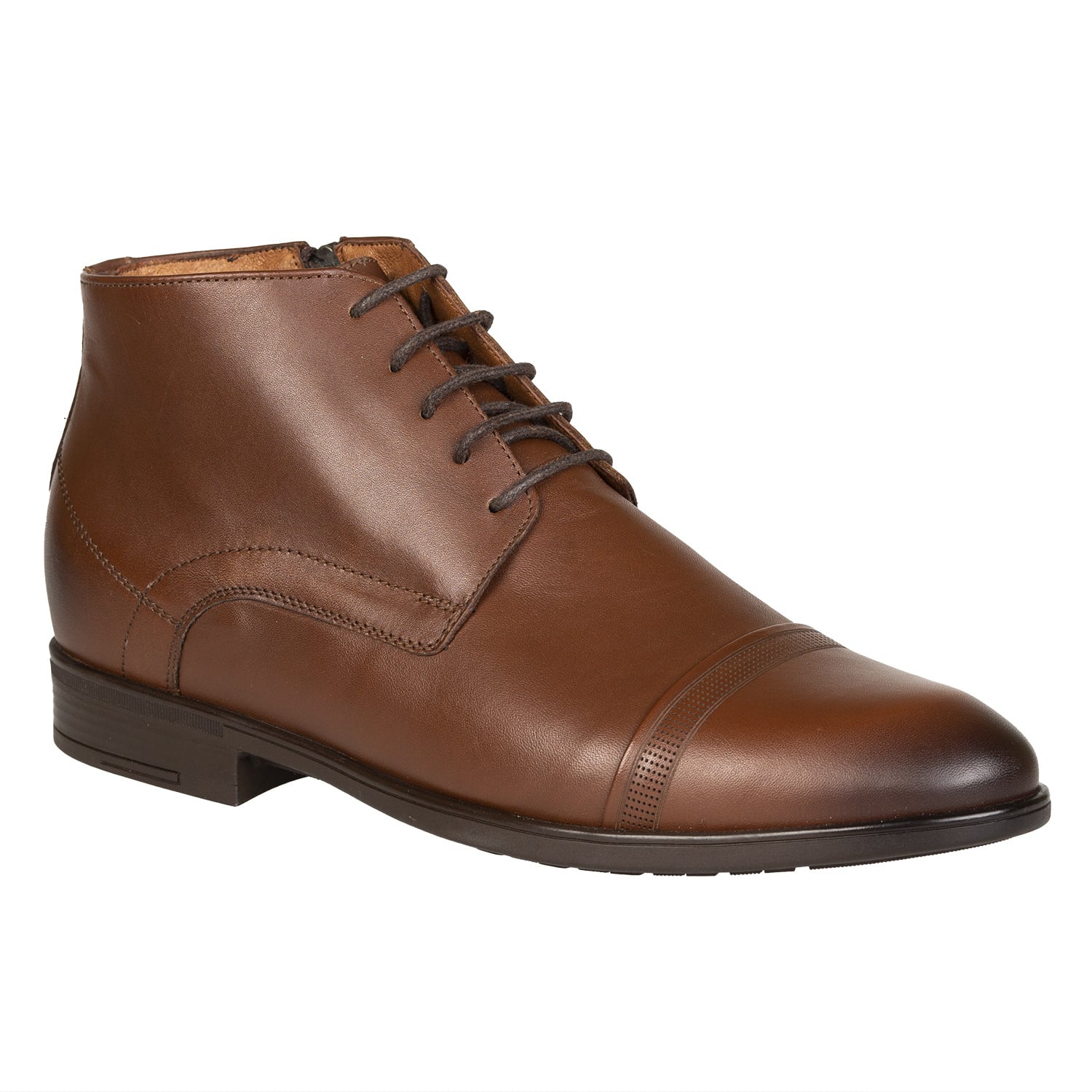 Ghete Bărbați Elegante Din Piele Naturală De Culoare Maro 50105