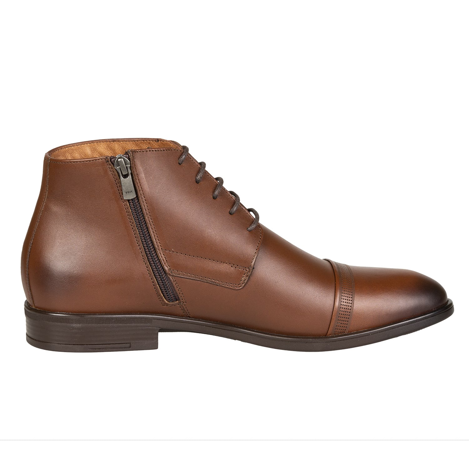 Ghete Bărbați Elegante Din Piele Naturală De Culoare Maro 50105