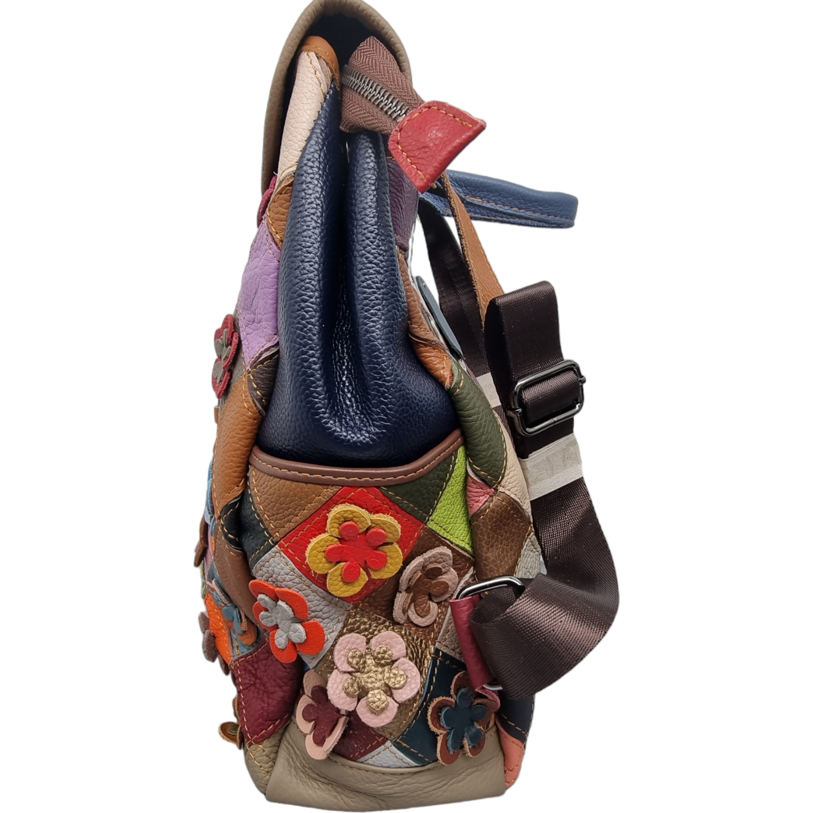 Ghiozdan Damă Din Piele Naturală Multicolor 11008