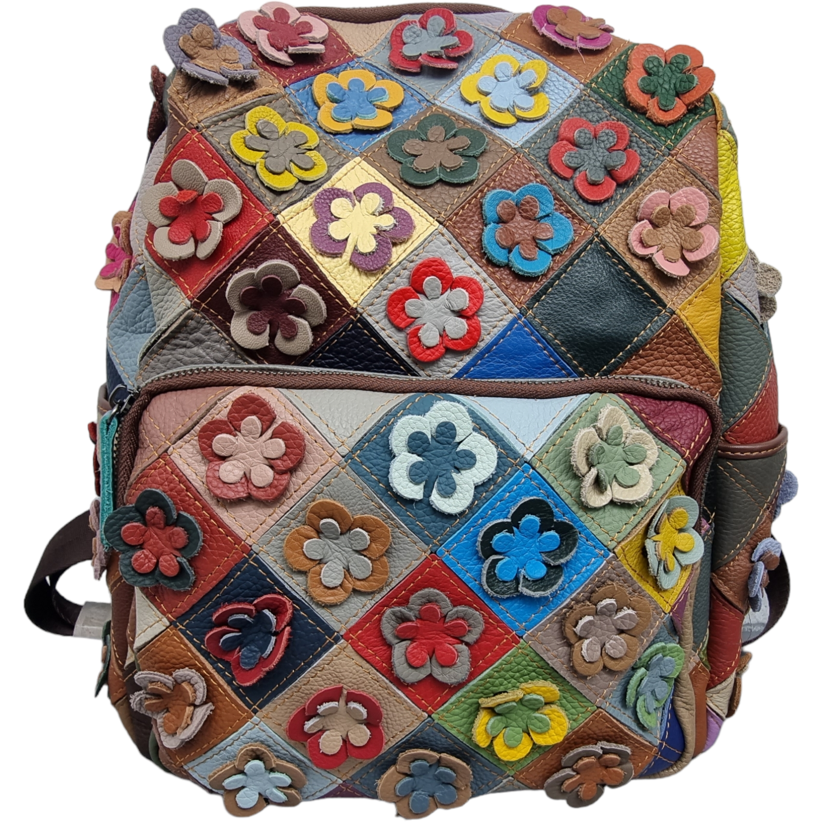 Ghiozdan Damă Din Piele Naturală Multicolor 11009