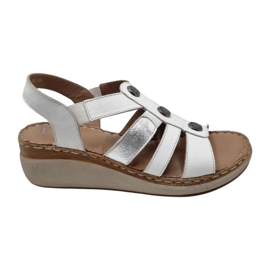 Sandale Damă Casual Confort Din Piele Naturală Albă 13837