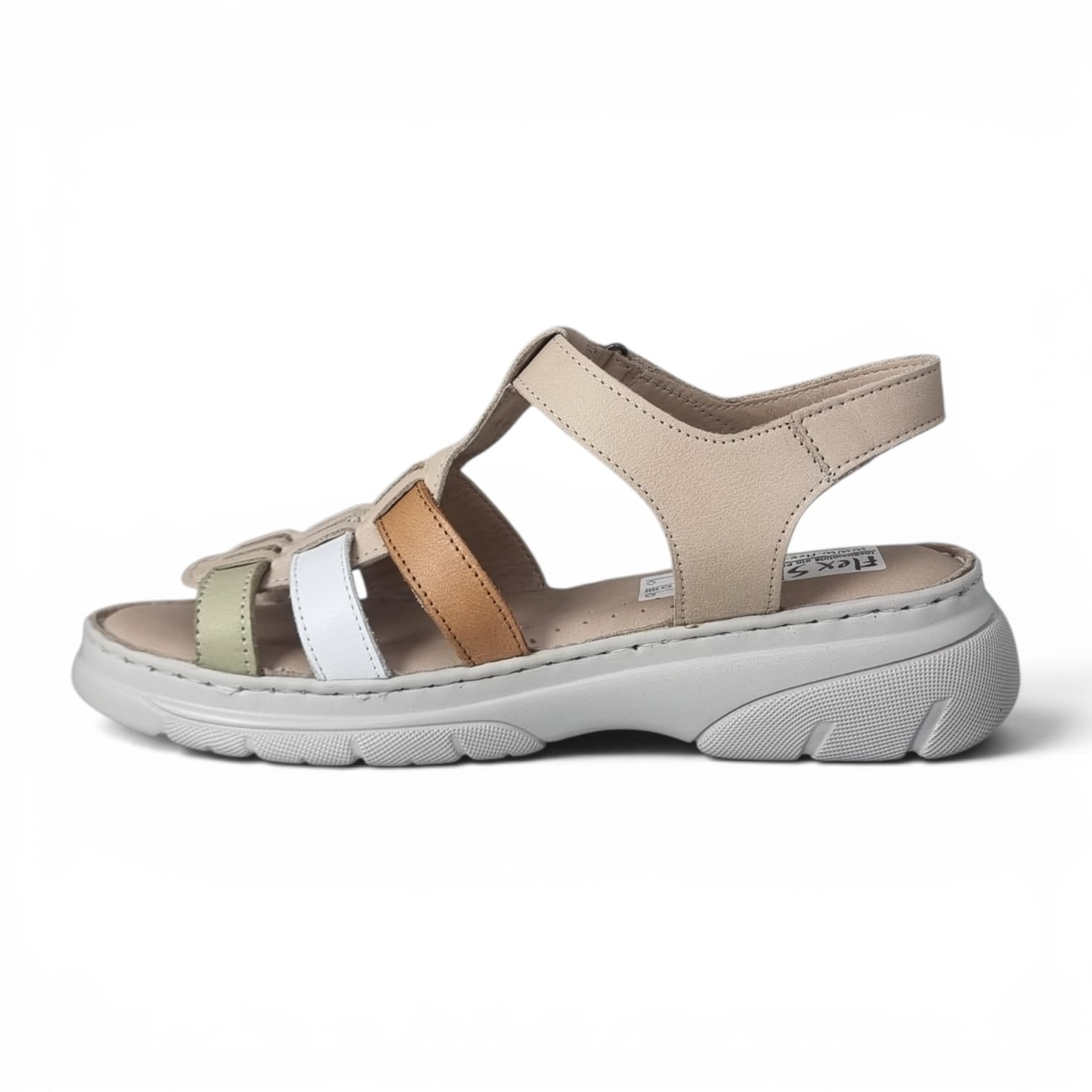 Sandale Damă Casual Confort Din Piele Naturală Bej 13840