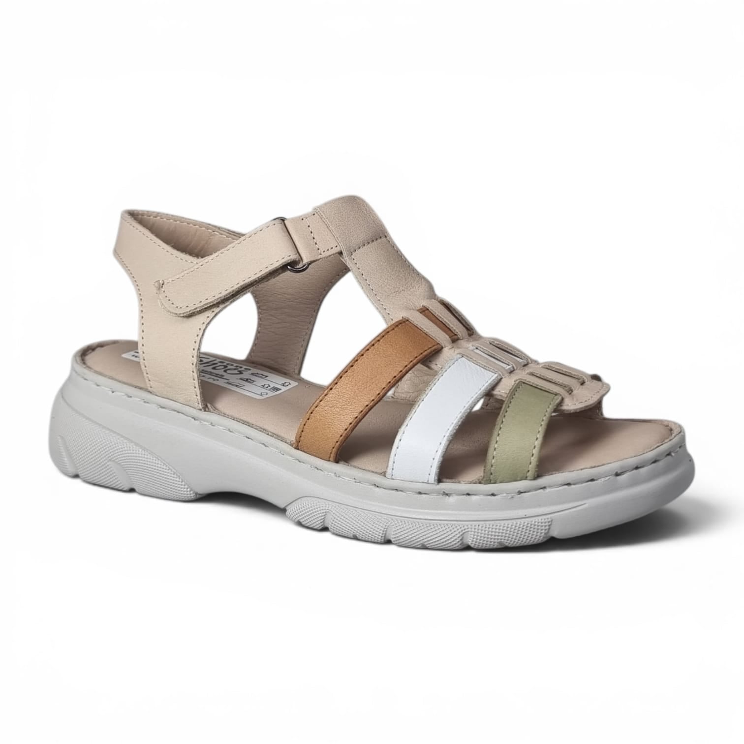 Sandale Damă Casual Confort Din Piele Naturală Bej 13840
