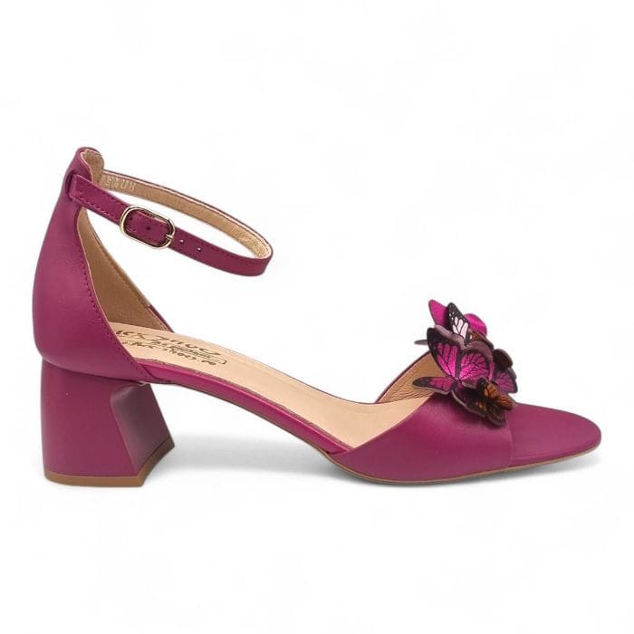 Sandale Damă Elegante Din Piele Naturală Fucsia 6676