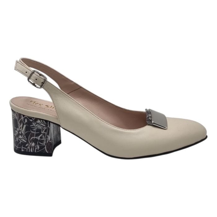 Pantofi Damă Eleganți Din Piele Naturală Bej 20864