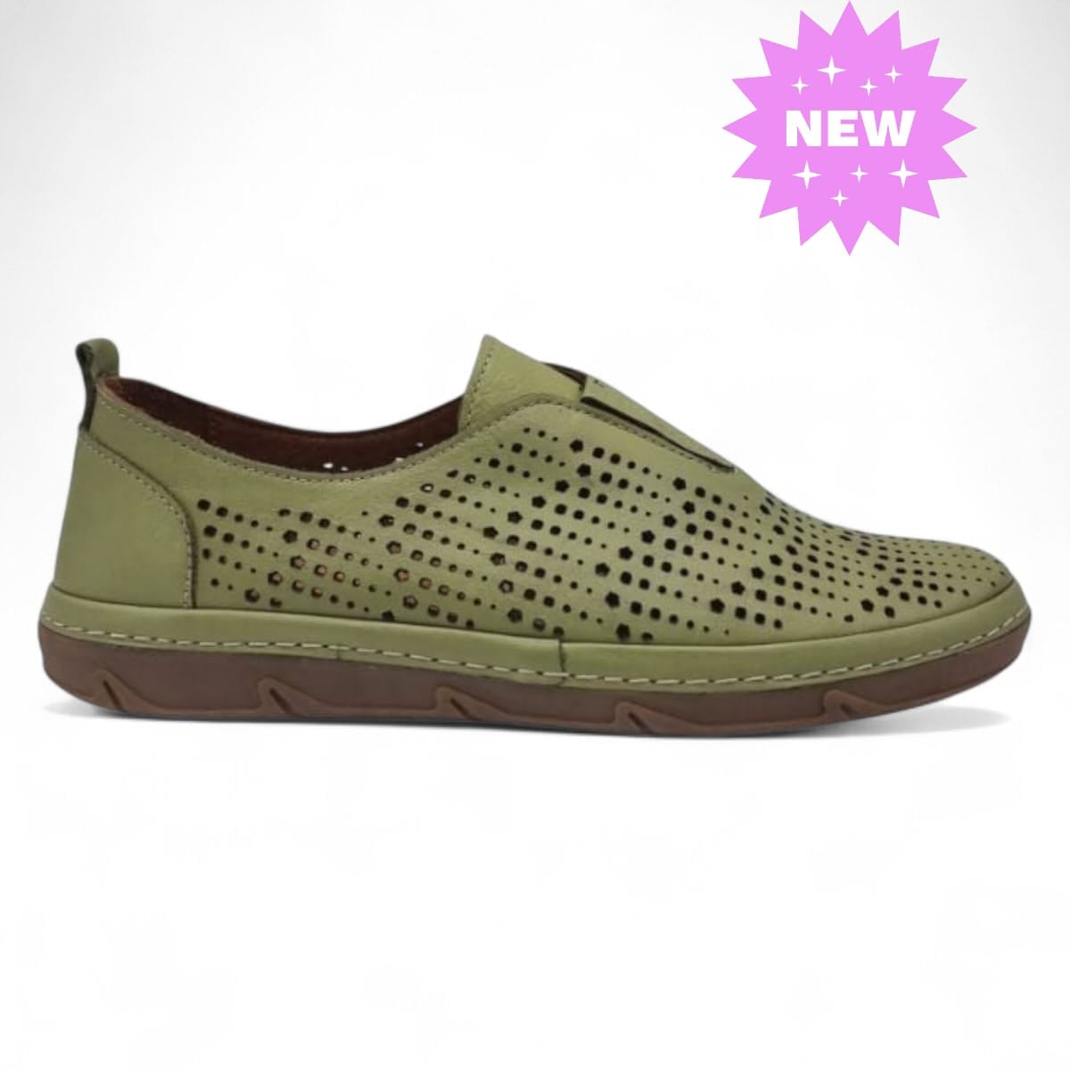 Pantofi Damă Casual Din Piele Naturală Avocado 25421