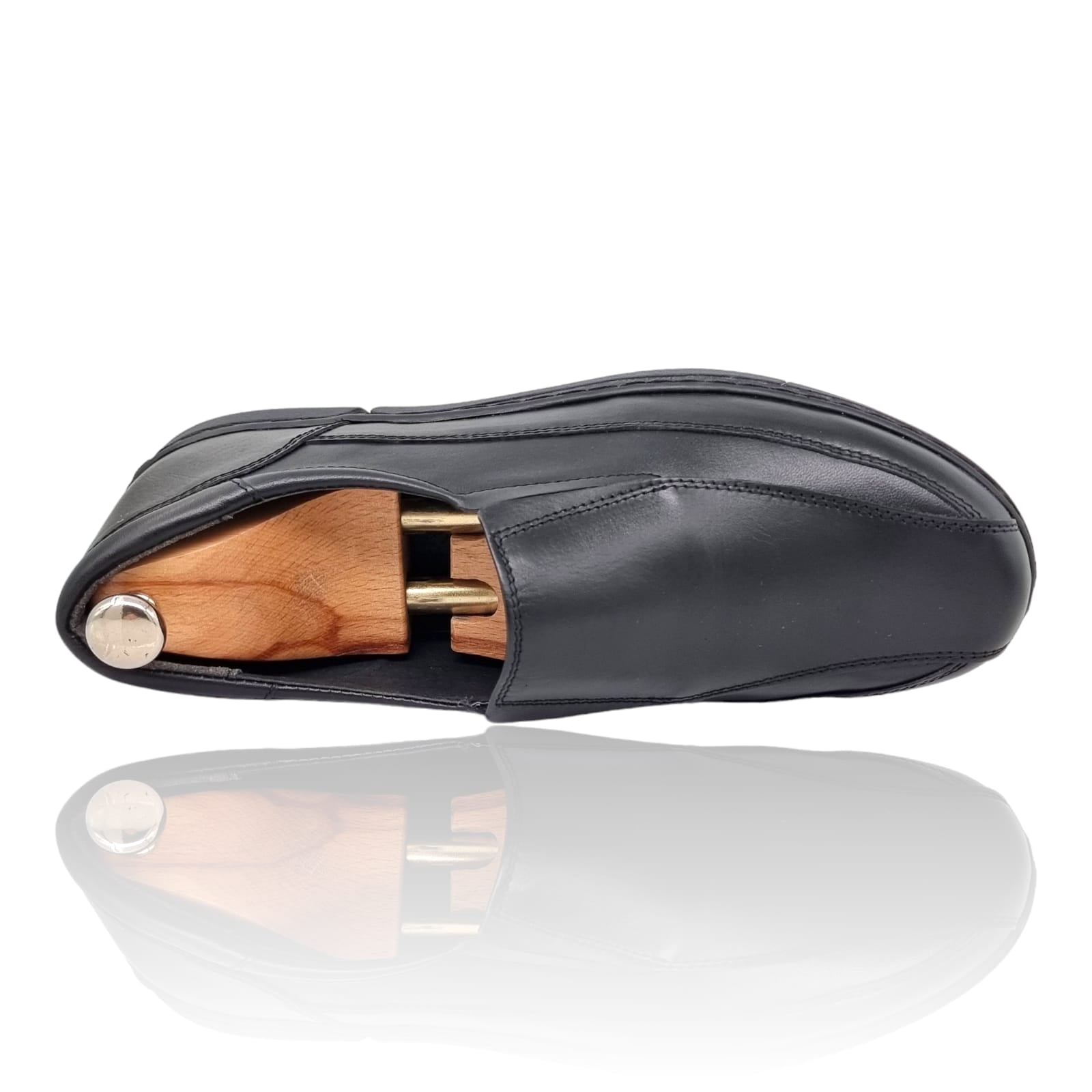 Pantofi Bărbați Casual Din Piele Naturală Neagra 2563