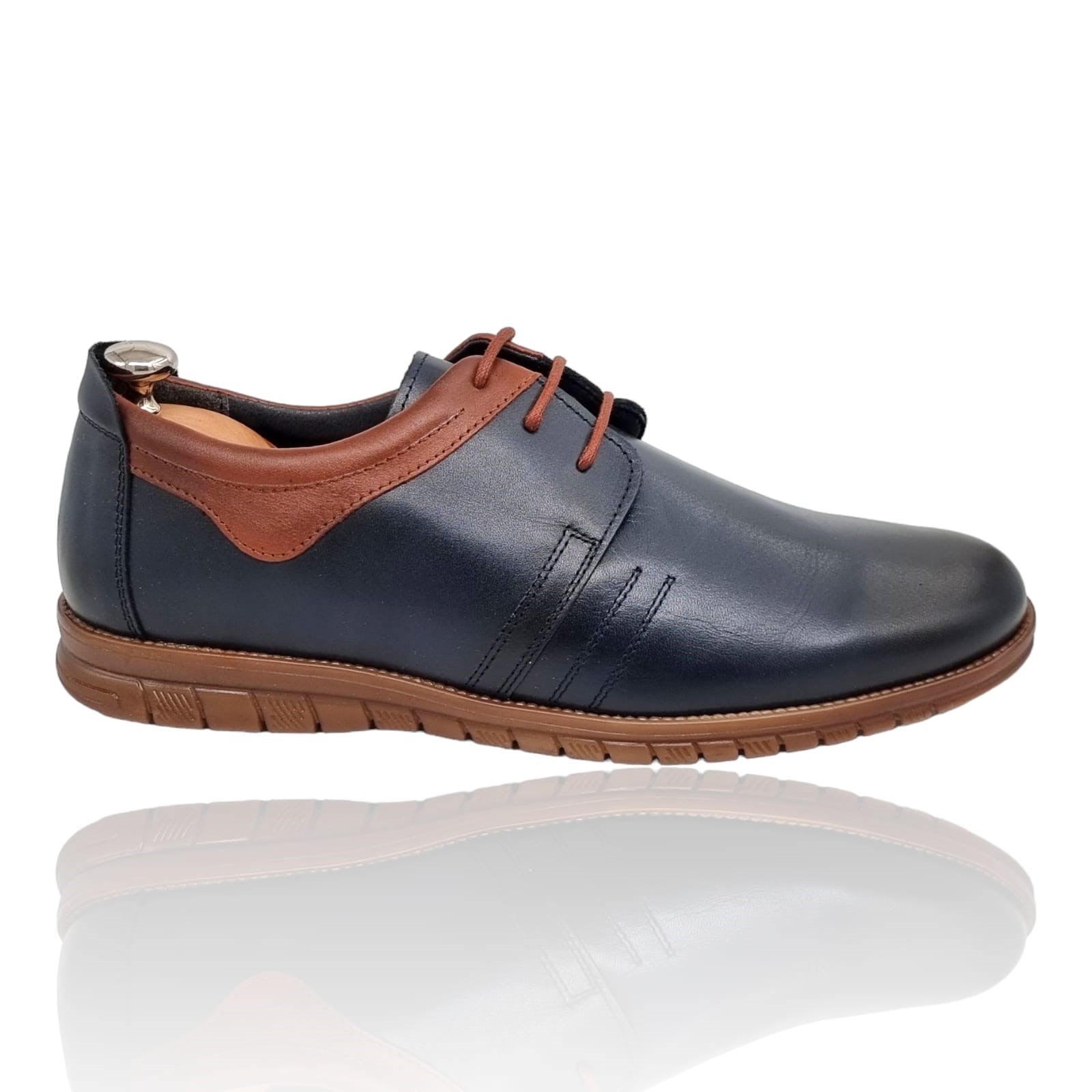Pantofi Bărbați Casual Din Piele Naturală Blue 2568