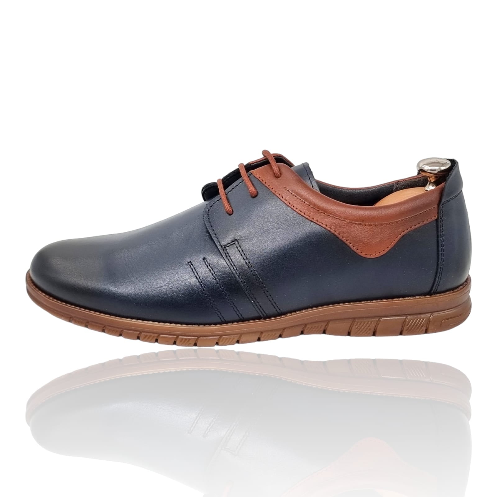 Pantofi Bărbați Casual Din Piele Naturală Blue 2568
