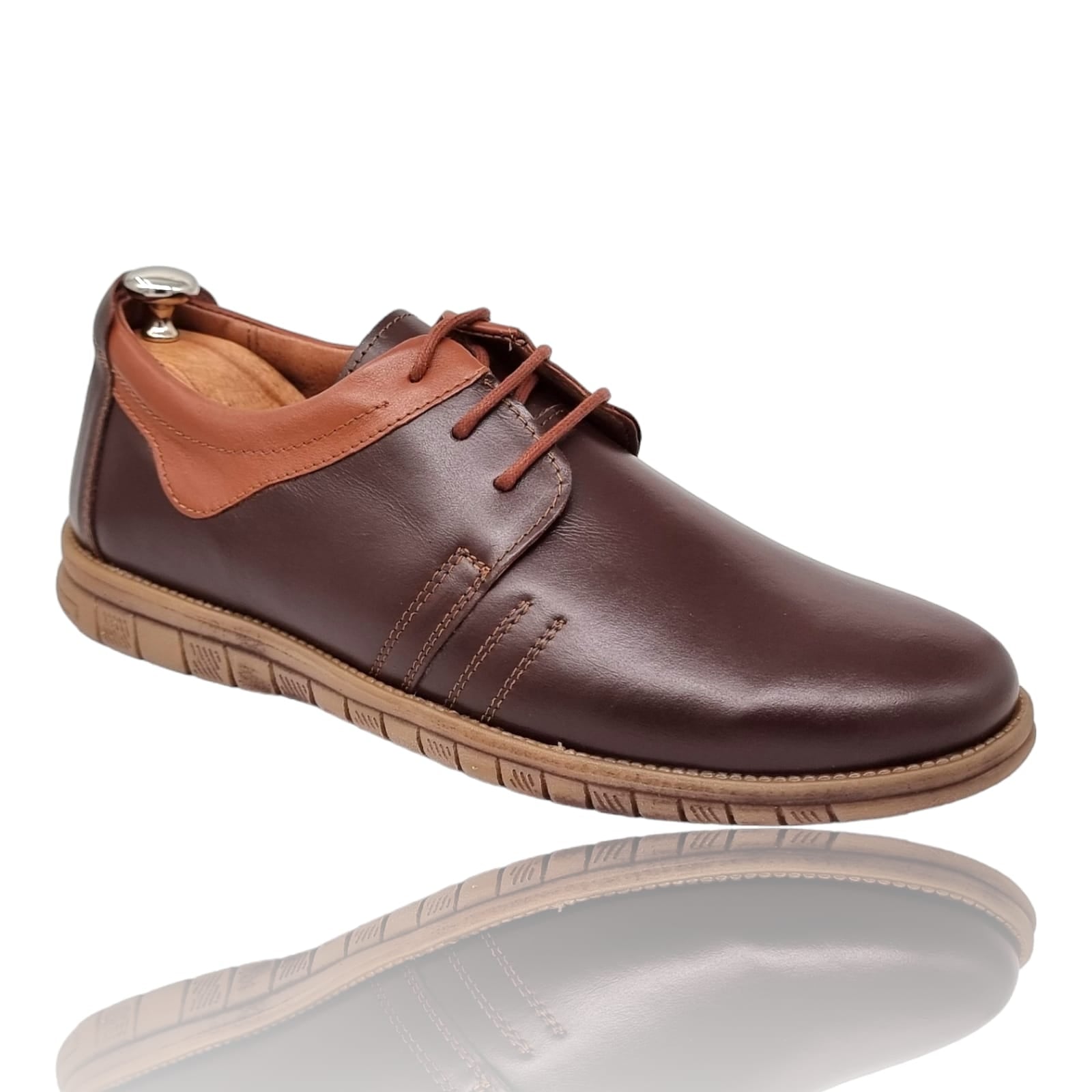 Pantofi Bărbați Casual Din Piele Naturală Maro 2558
