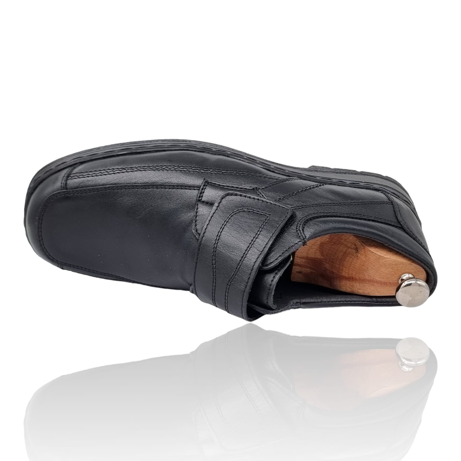 Pantofi Bărbați Casual Din Piele Naturală Neagra 2560