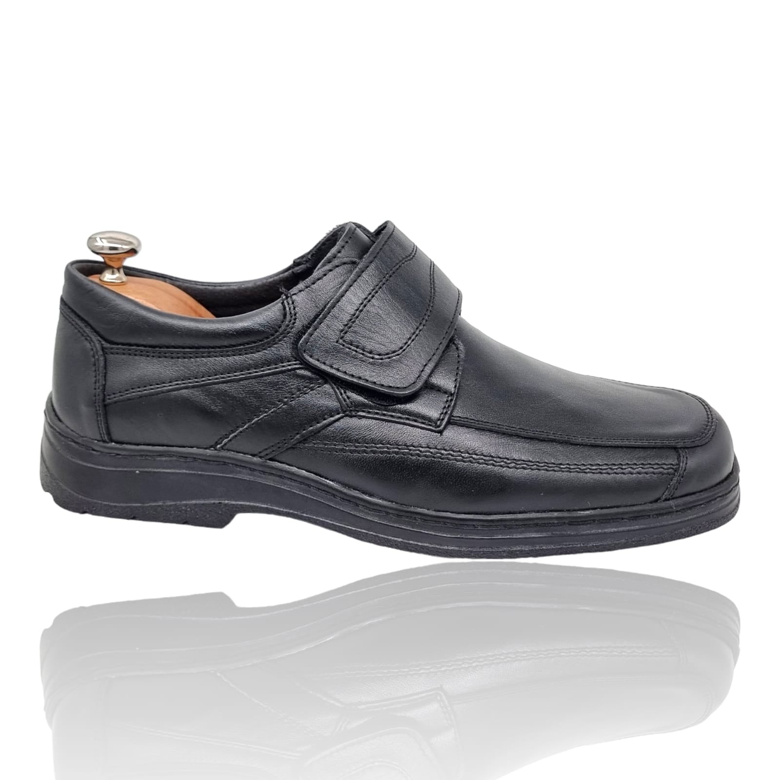 Pantofi Bărbați Casual Din Piele Naturală Neagra 2560
