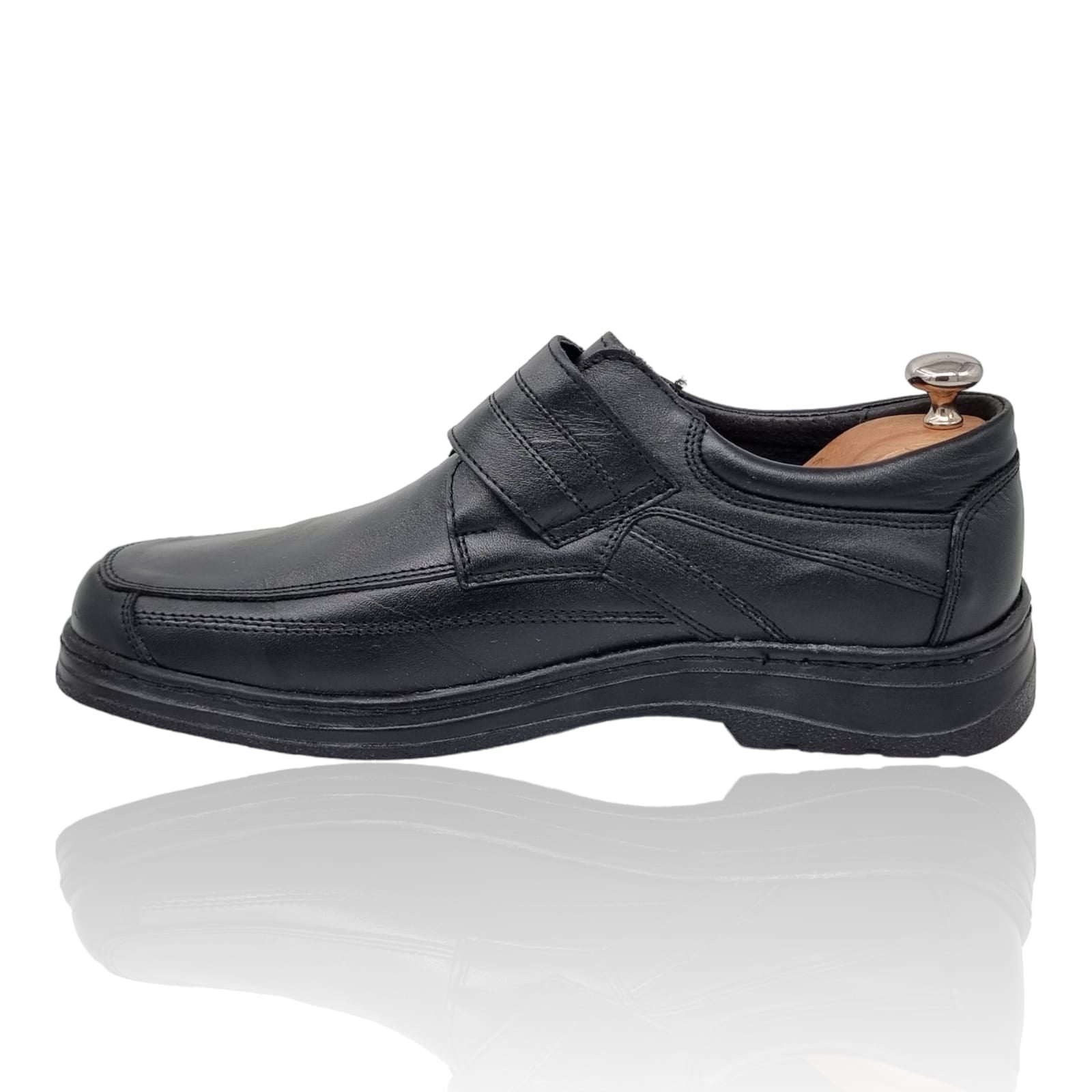 Pantofi Bărbați Casual Din Piele Naturală Neagra 2560