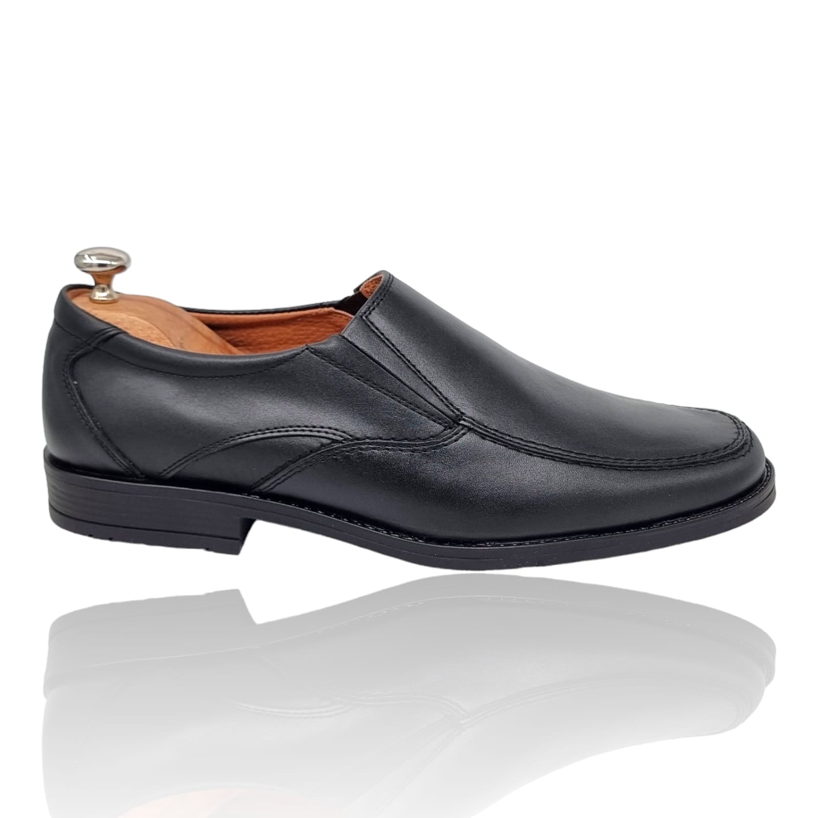 Pantofi Bărbați Casual Din Piele Naturală Neagra 2565