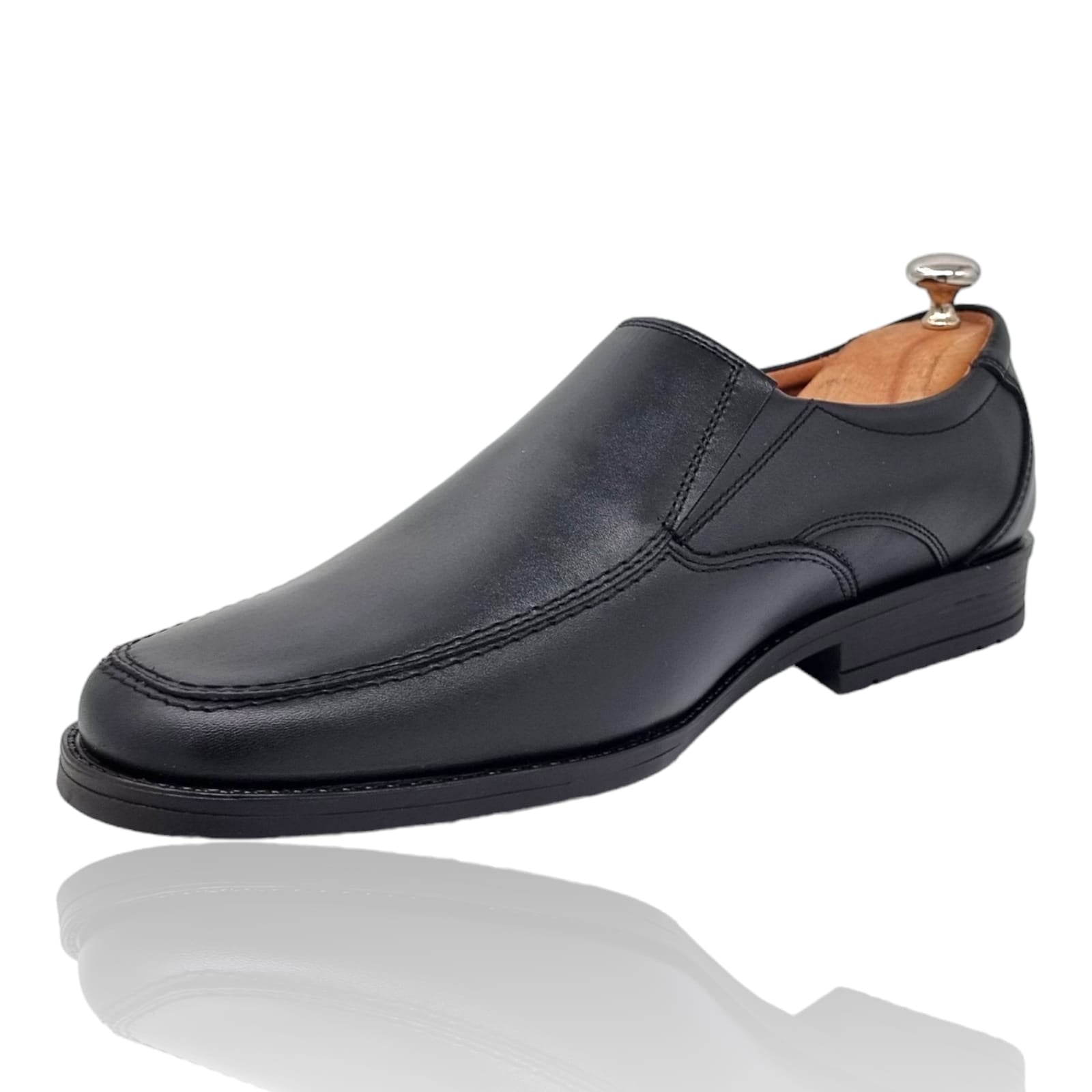 Pantofi Bărbați Casual Din Piele Naturală Neagra 2565
