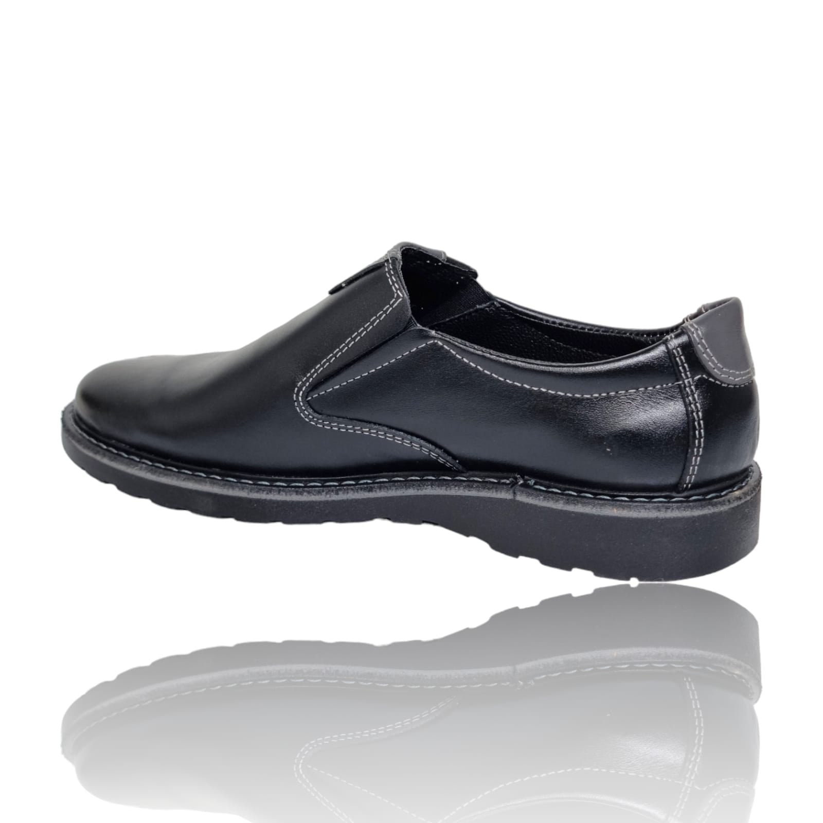 Pantofi Bărbați Casual Din Piele Naturală Neagra 2570