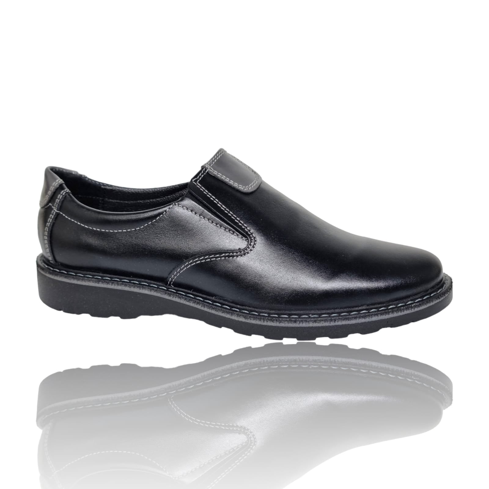 Pantofi Bărbați Casual Din Piele Naturală Neagra 2570