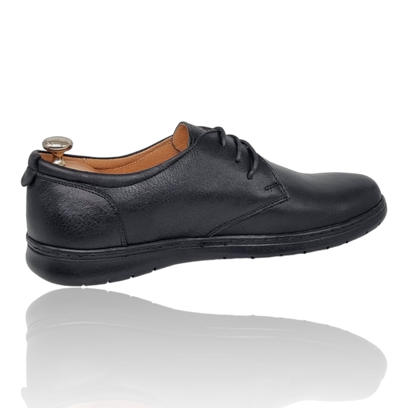 Pantofi Bărbați Casual Din Piele Naturală Neagră 2574