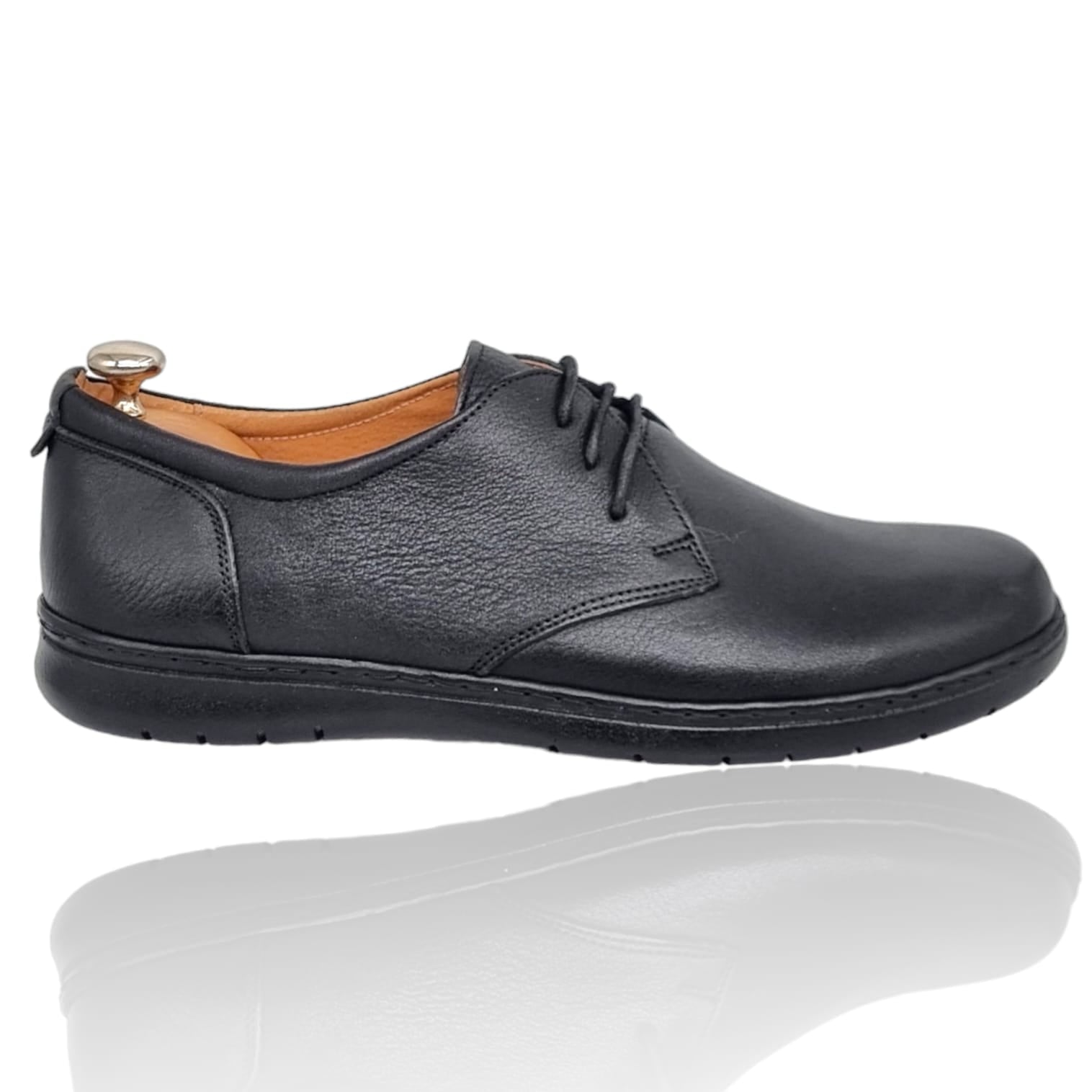 Pantofi Bărbați Casual Din Piele Naturală Neagră 2574