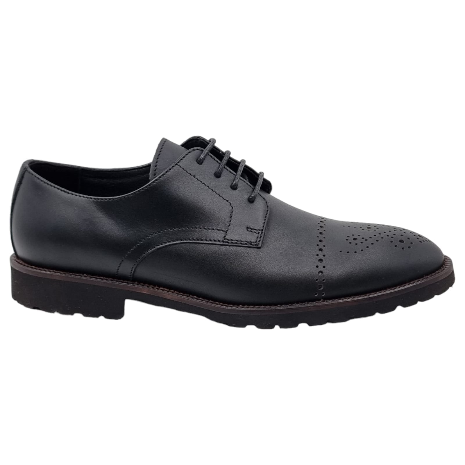 Pantofi Bărbați Casual Din Piele Naturală Neagra 2578