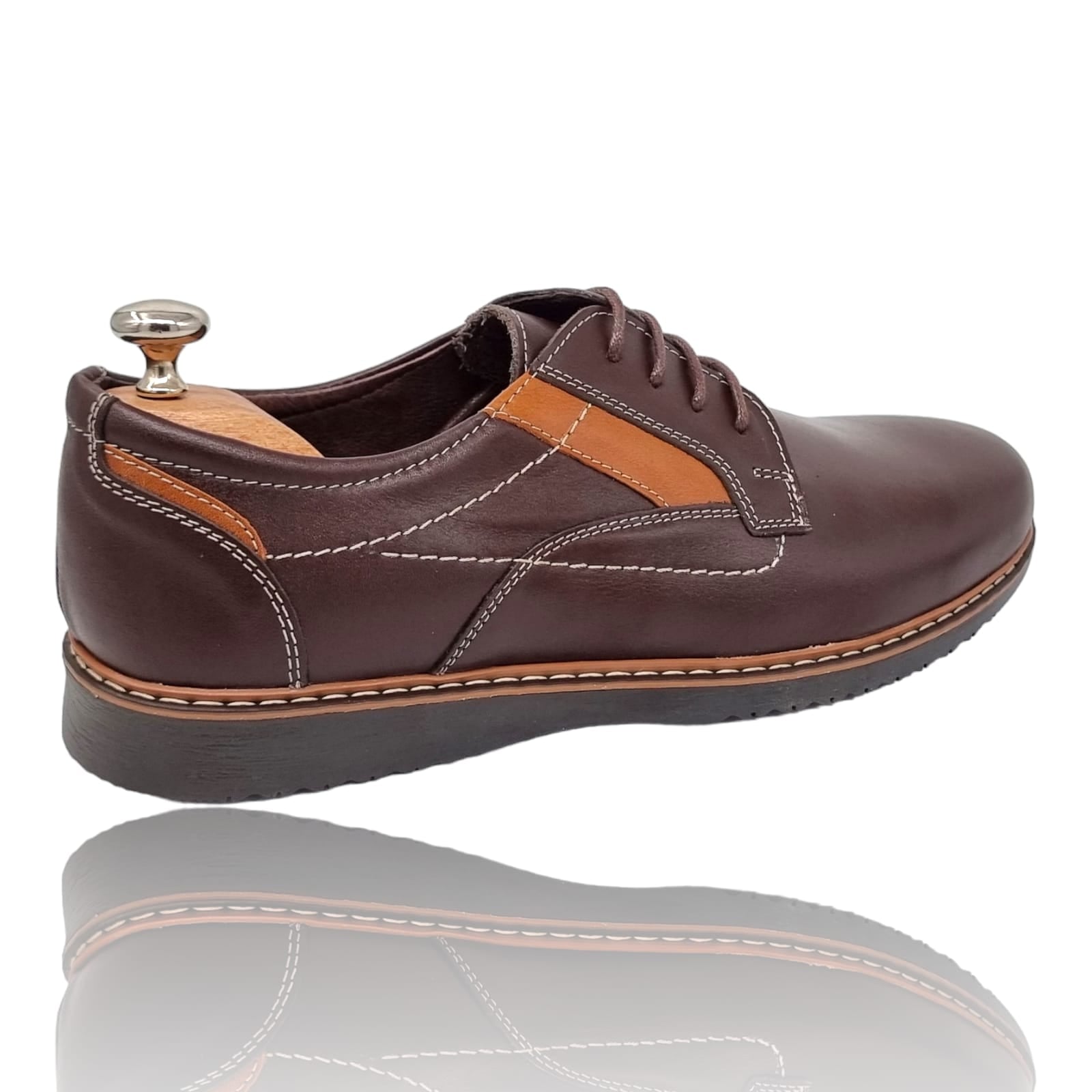 Pantofi Bărbați Casual Din Piele Naturală Maro 2556