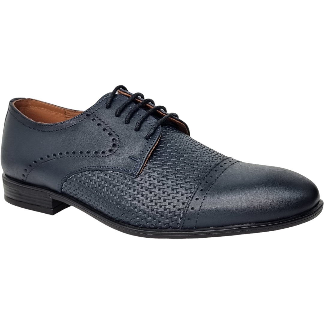 Pantofi Bărbați Eleganți Din Piele Naturală Blue 531