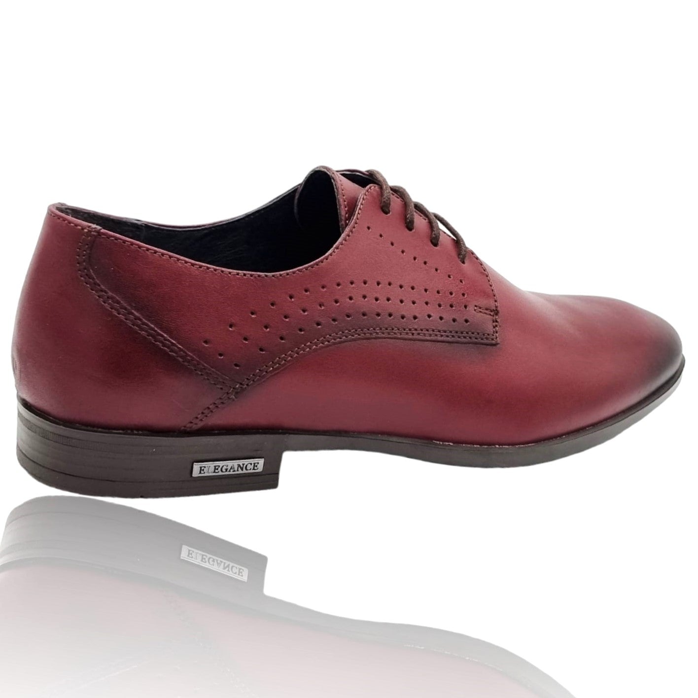 Pantofi Bărbați Eleganți Din Piele Naturală Bordo 545