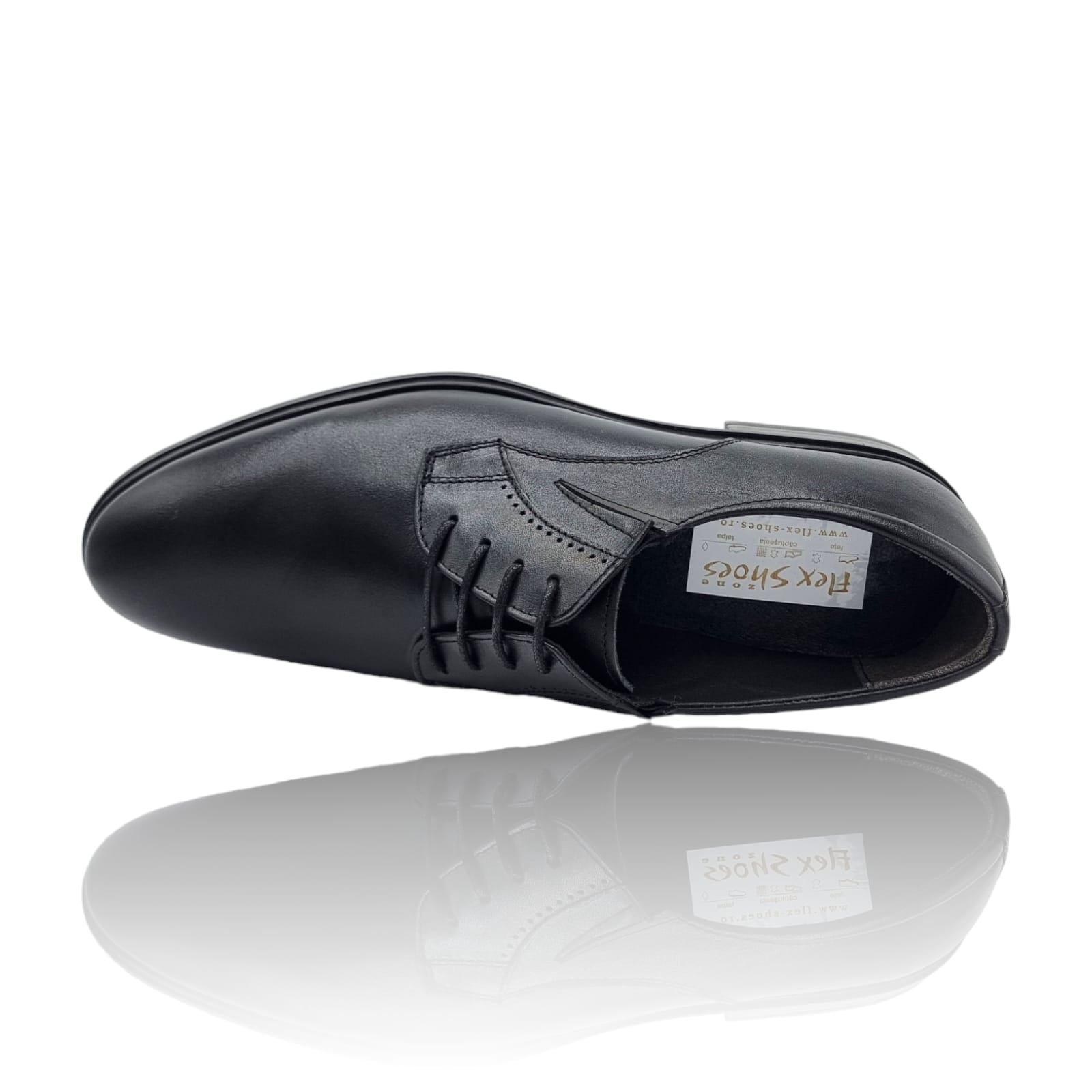 Pantofi Bărbați Eleganți Din Piele Naturală Neagră 544