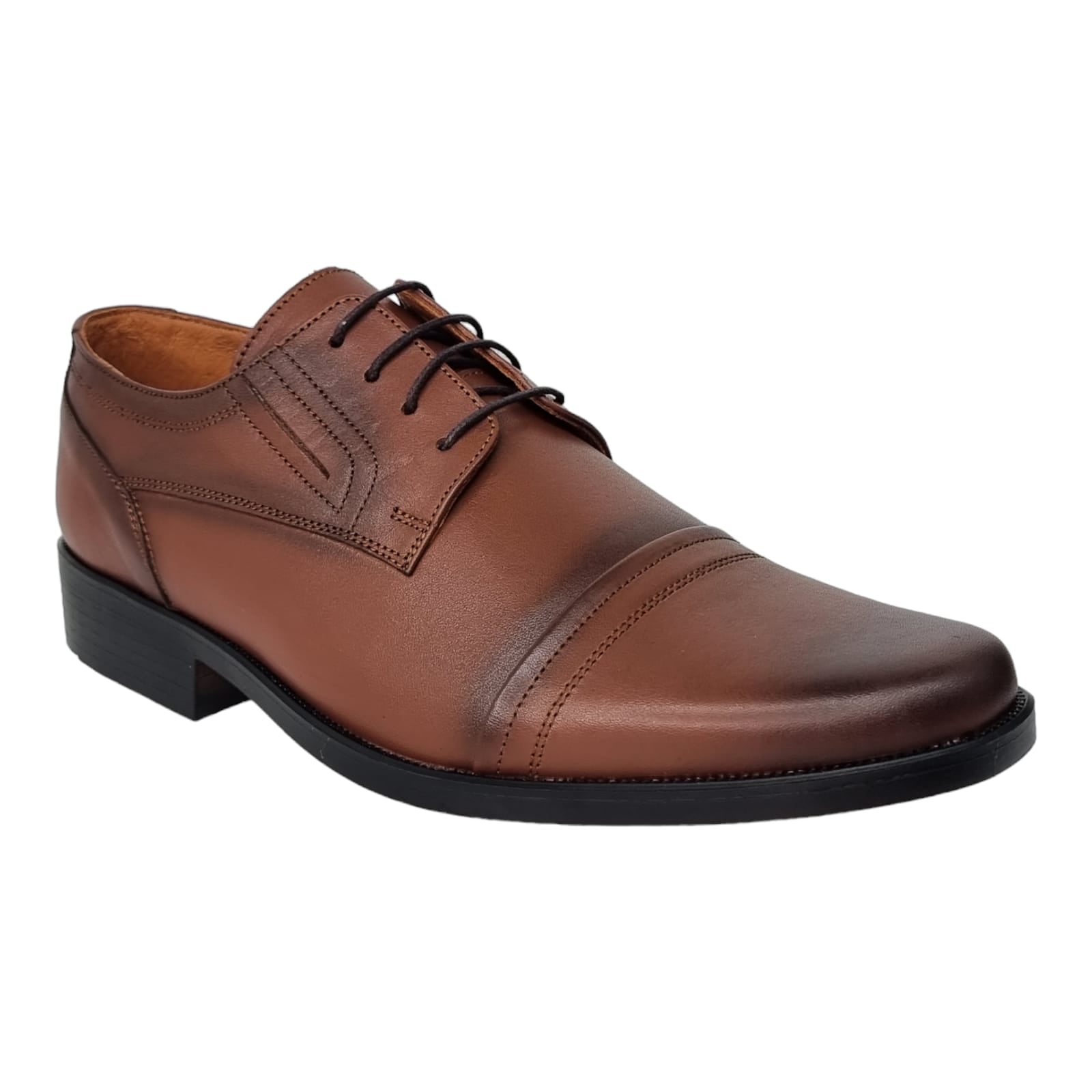 Pantofi Bărbați Eleganți Din Piele Naturală Maro 607