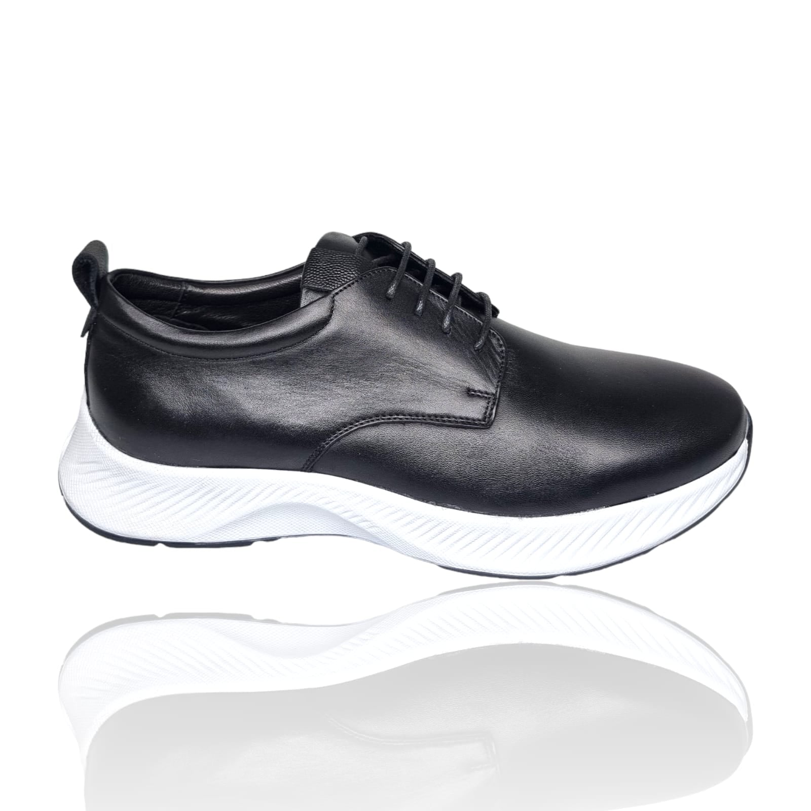 Pantofi Bărbați Sport Din Piele Naturală Neagră 2553