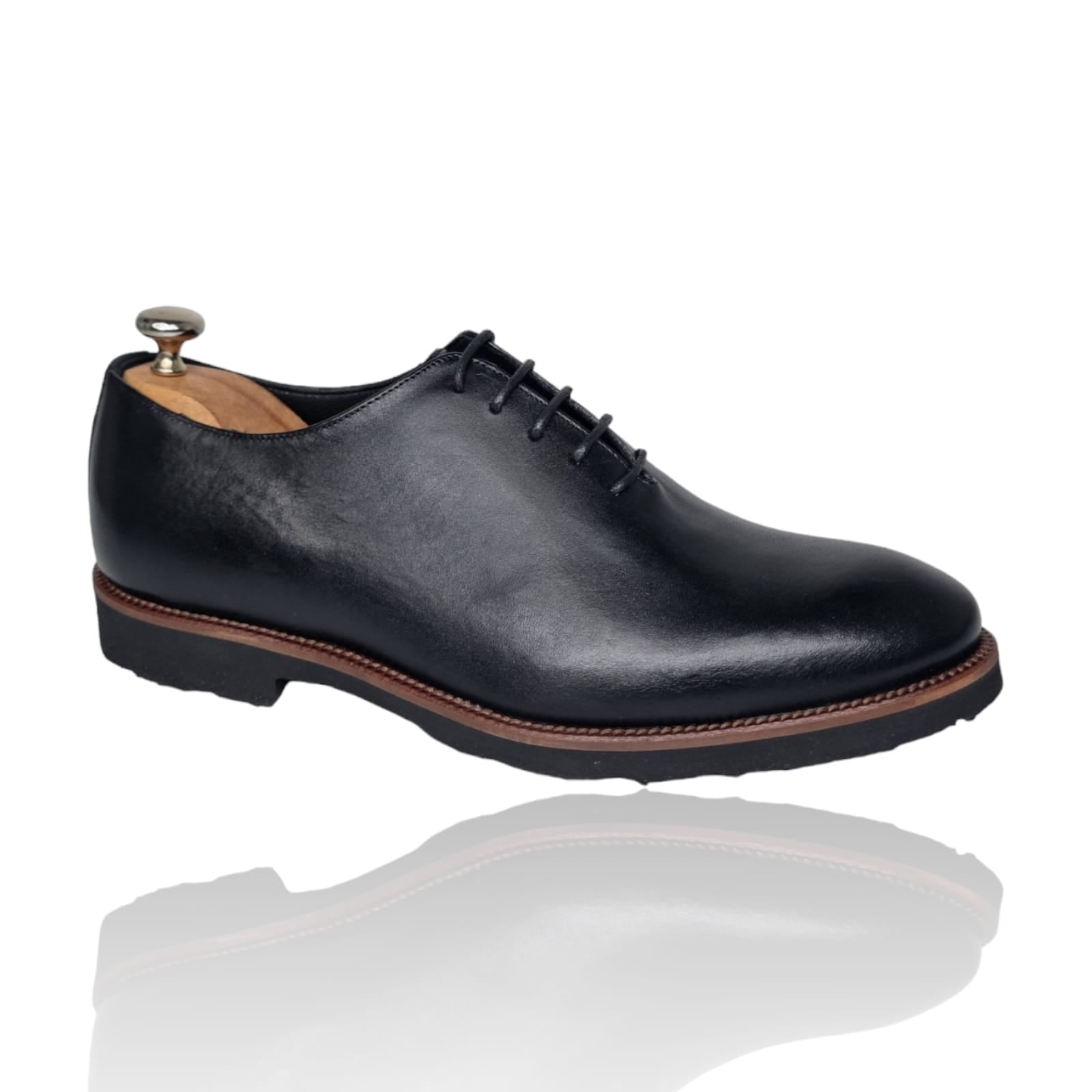 Pantofi Bărbați Eleganți Din Piele Naturală Neagră 580