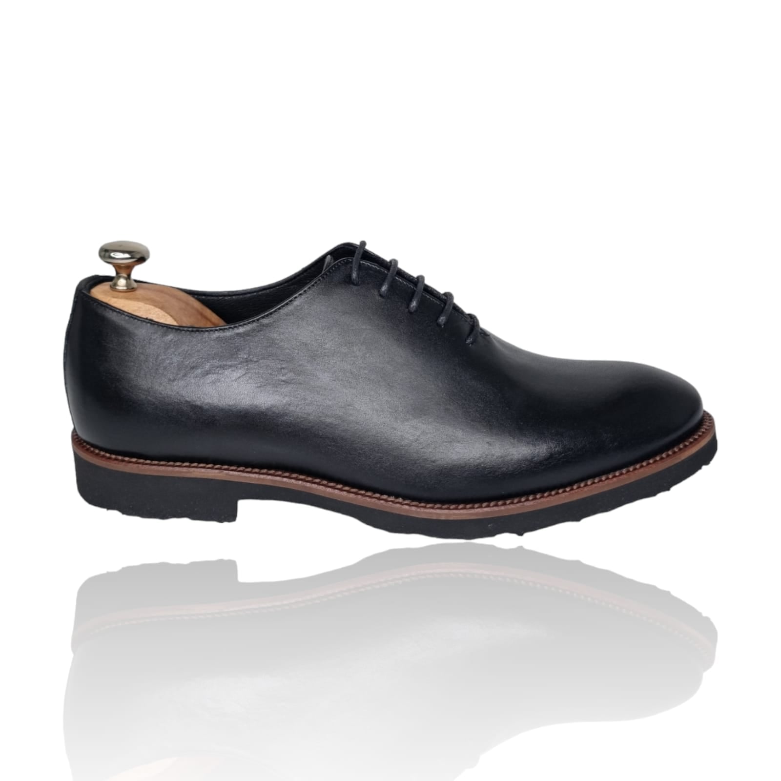 Pantofi Bărbați Eleganți Din Piele Naturală Neagră 580