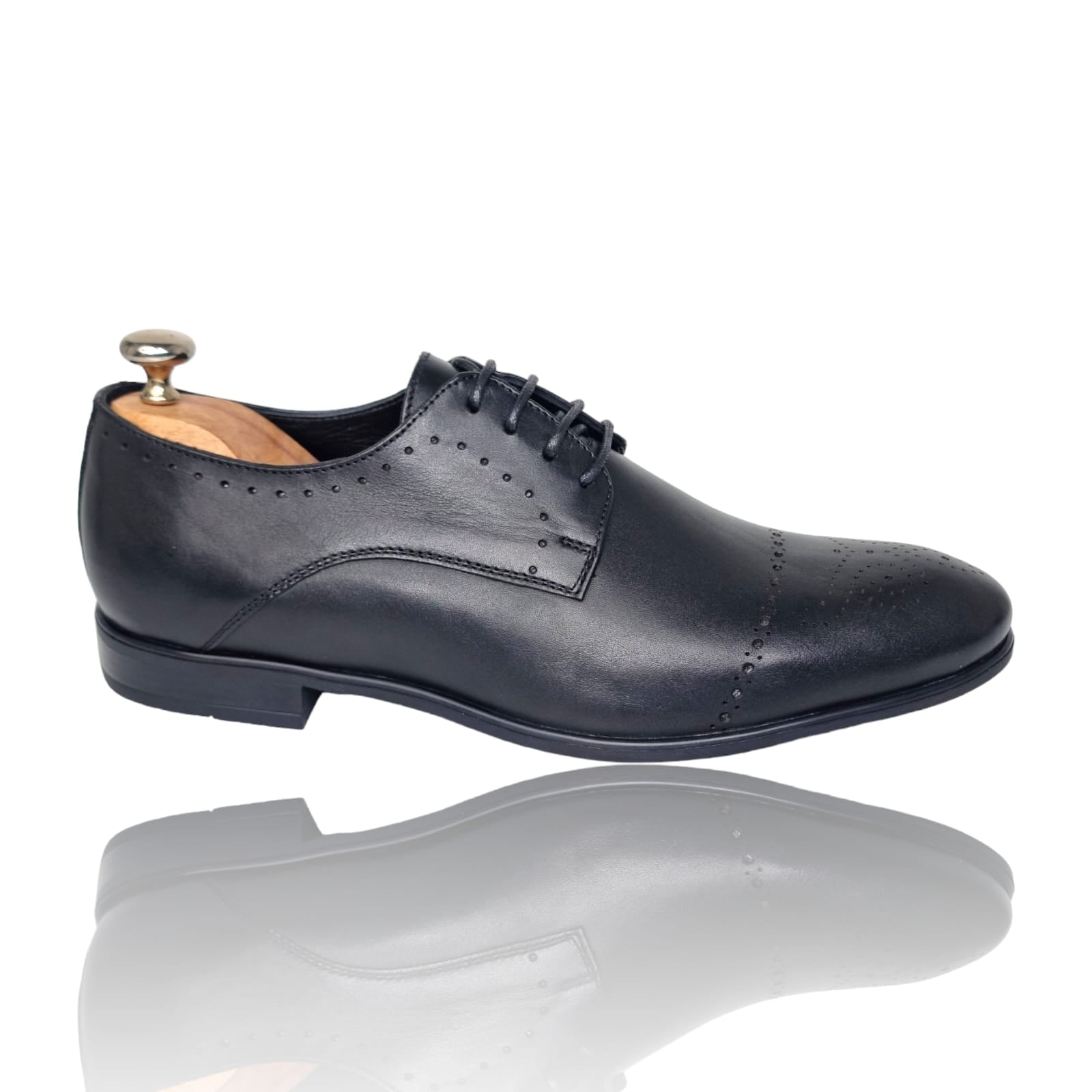 Pantofi Bărbați Eleganți Din Piele Naturală Neagră 581