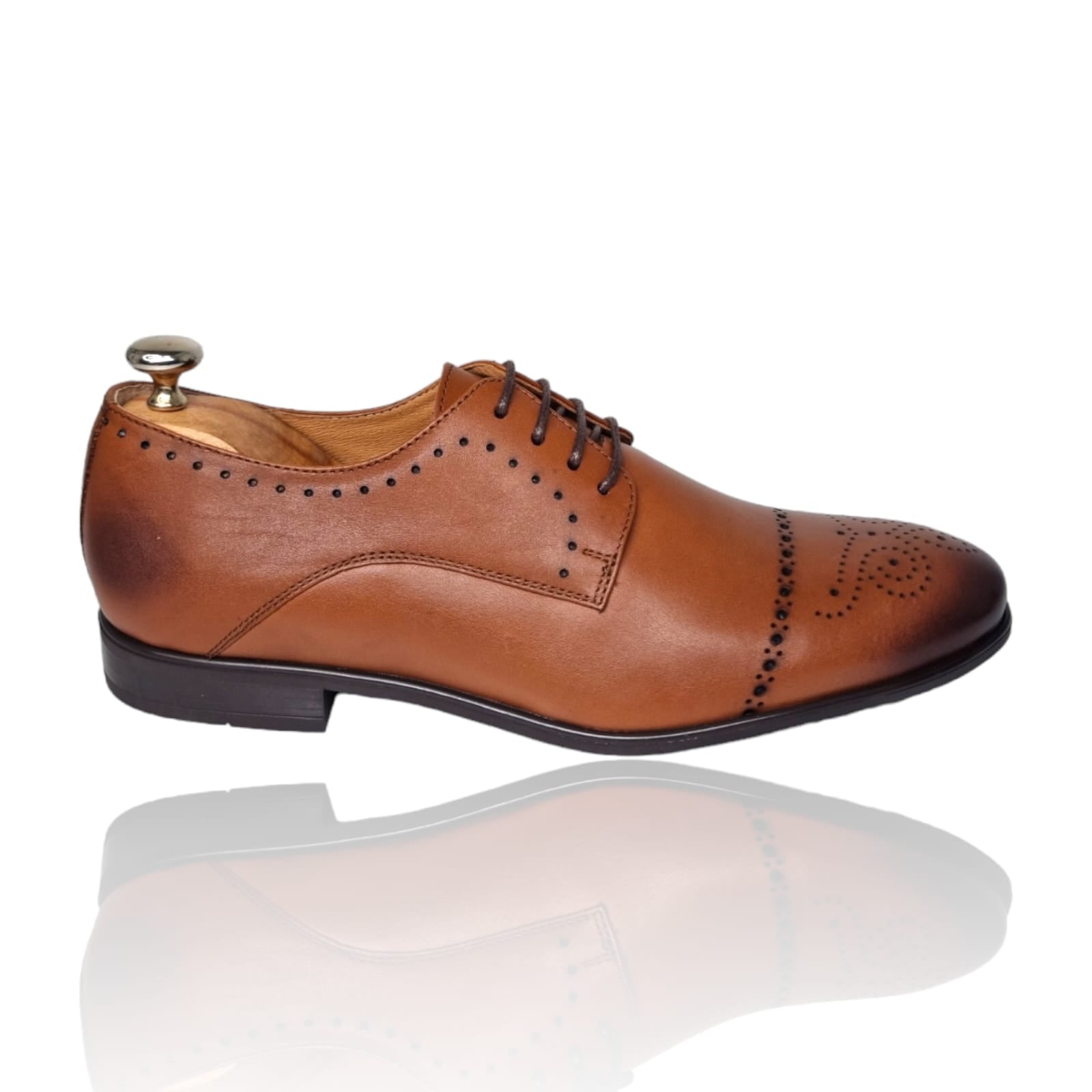 Pantofi Bărbați Eleganți Din Piele Naturală Maro 582