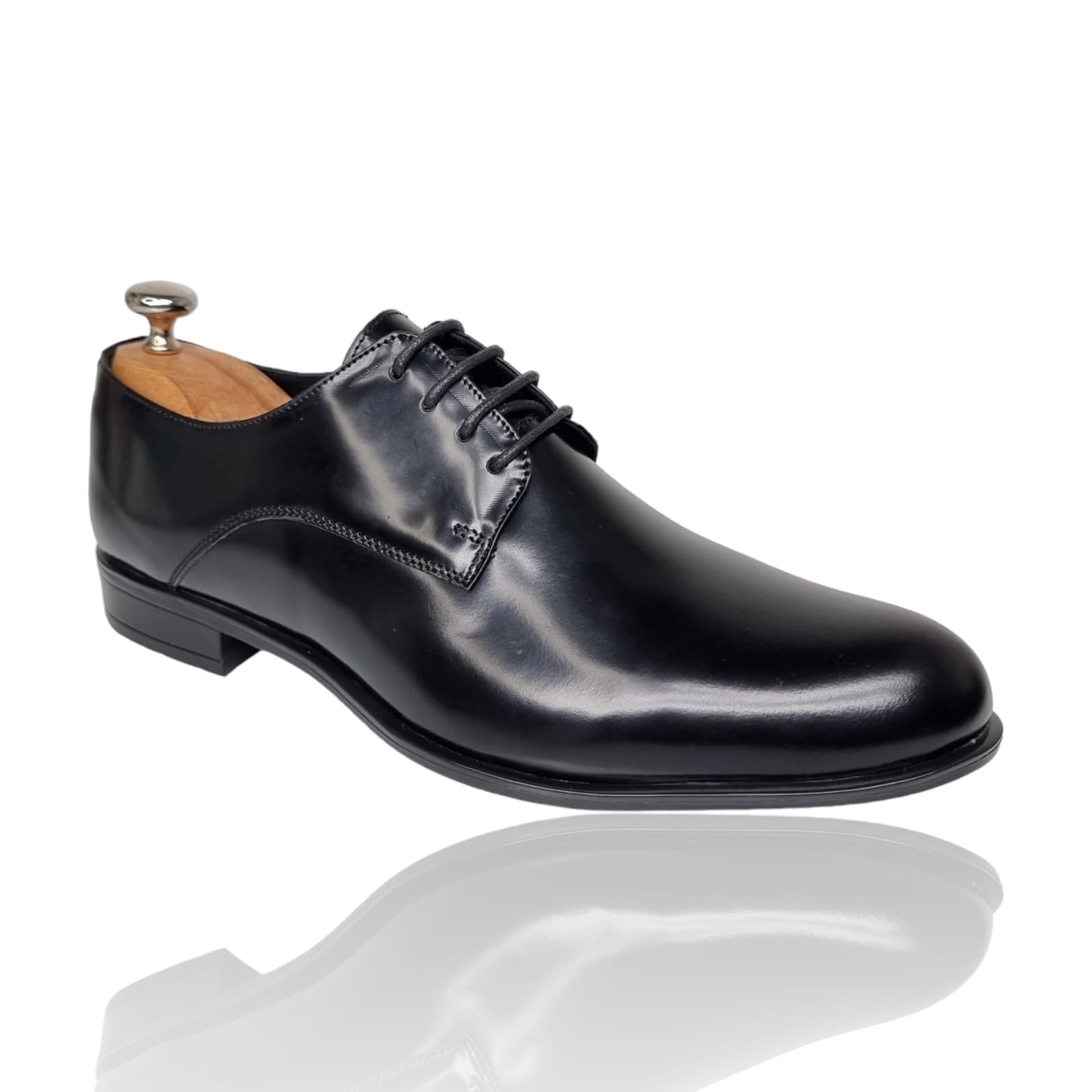 Pantofi Bărbați Eleganți Din Piele Naturală Neagră 584