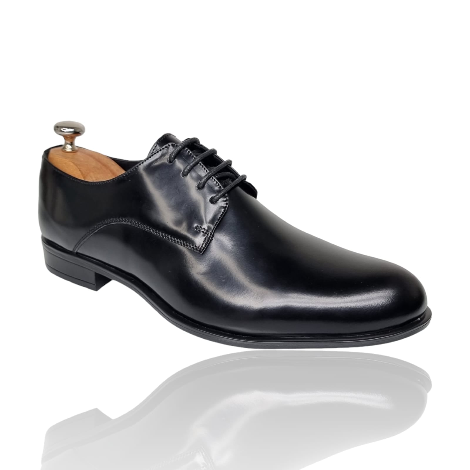 Pantofi Bărbați Eleganți Din Piele Naturală Neagră 584
