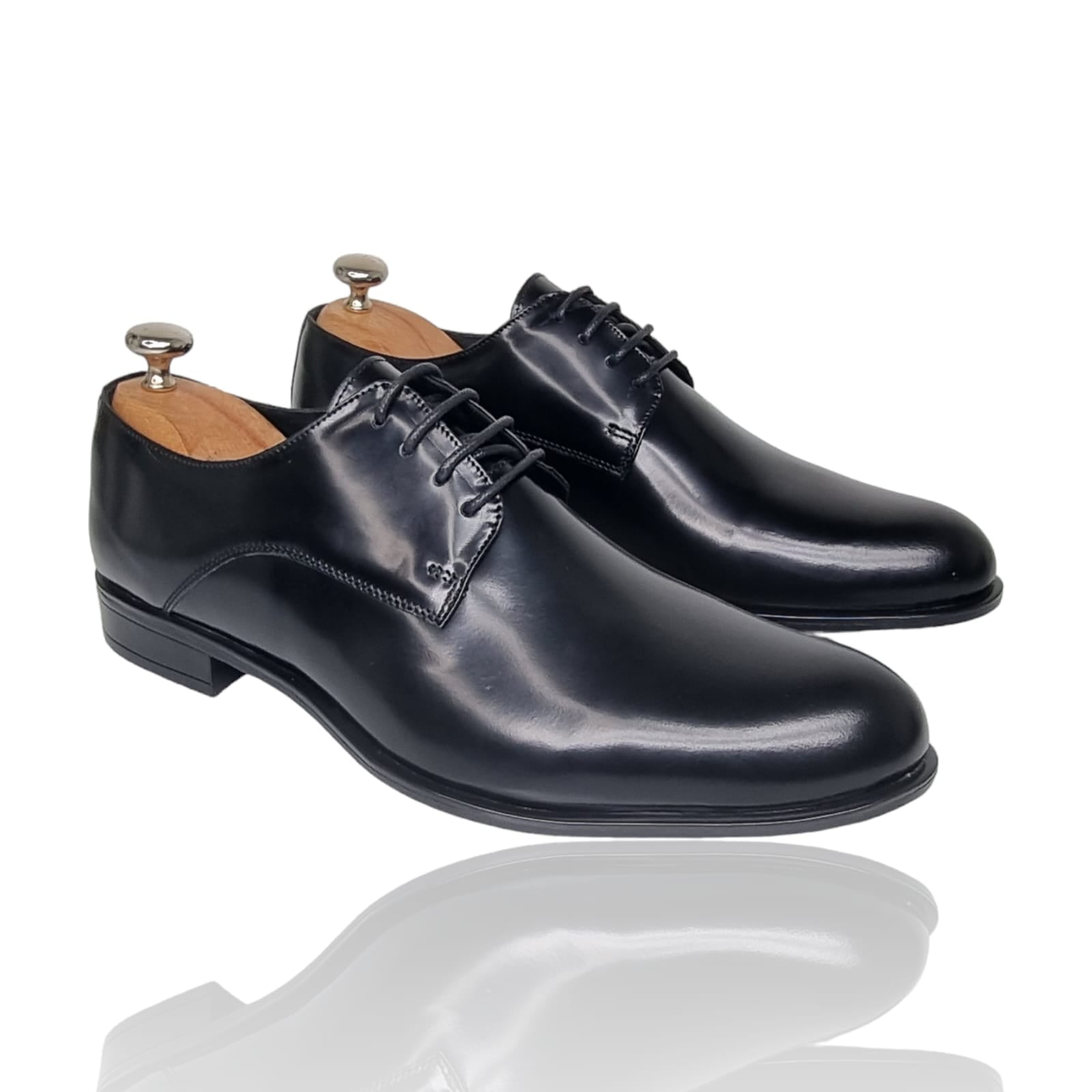Pantofi Bărbați Eleganți Din Piele Naturală Neagră 584