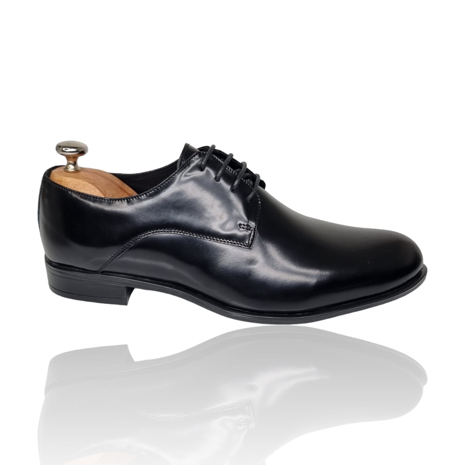Pantofi Bărbați Eleganți Din Piele Naturală Neagră 584