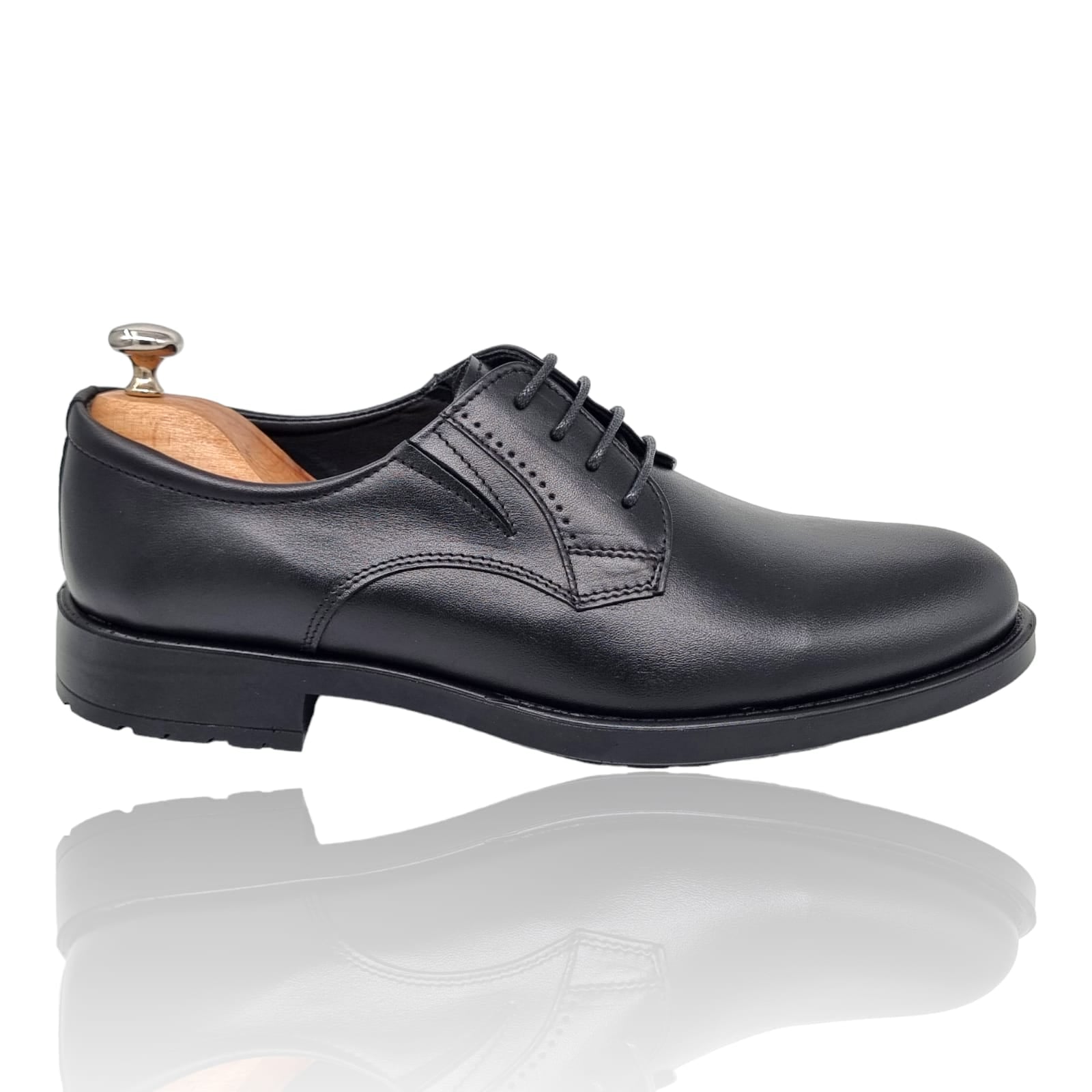 Pantofi Bărbați Eleganți Din Piele Naturală Neagră 585