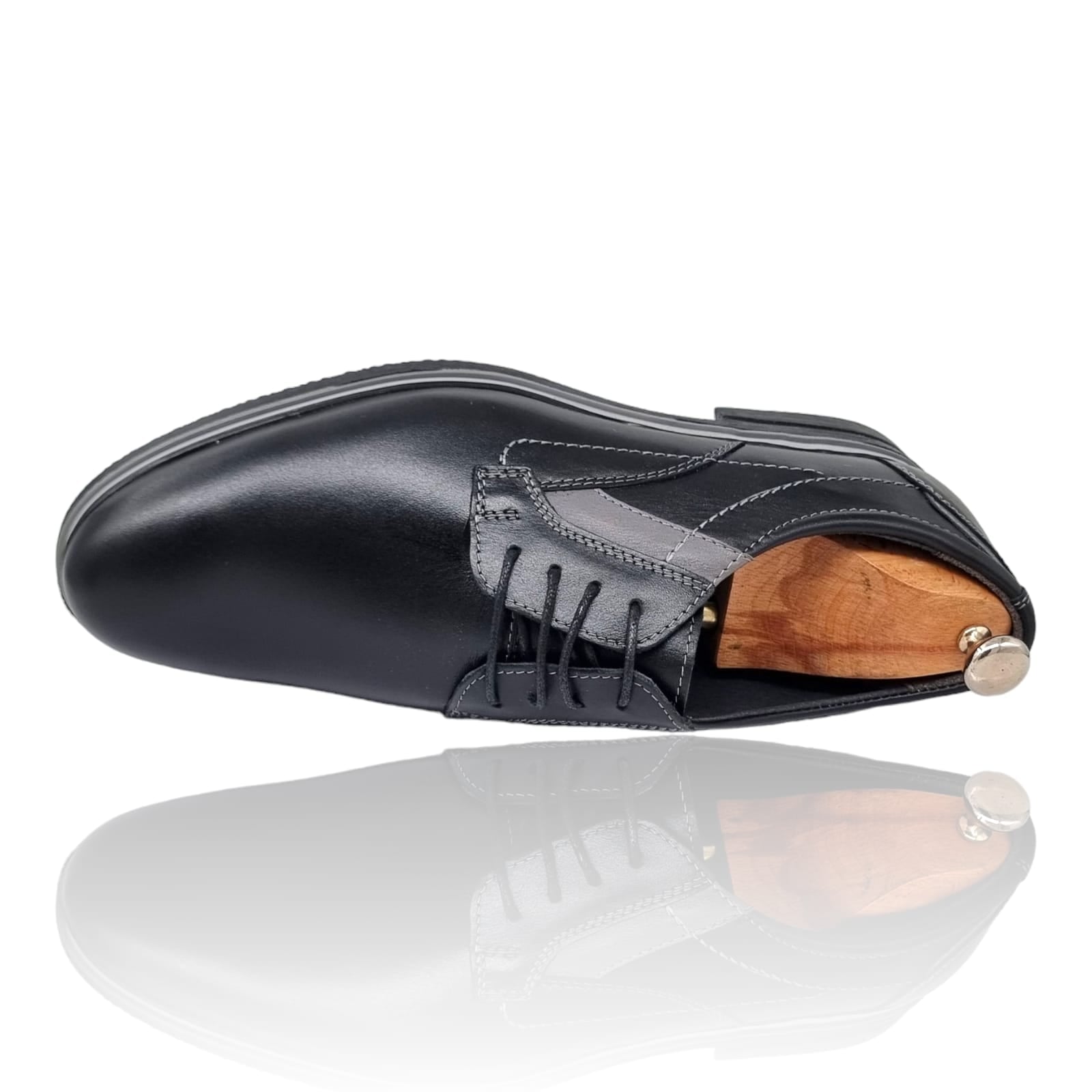 Pantofi Bărbați Eleganți Din Piele Naturală Neagră 586