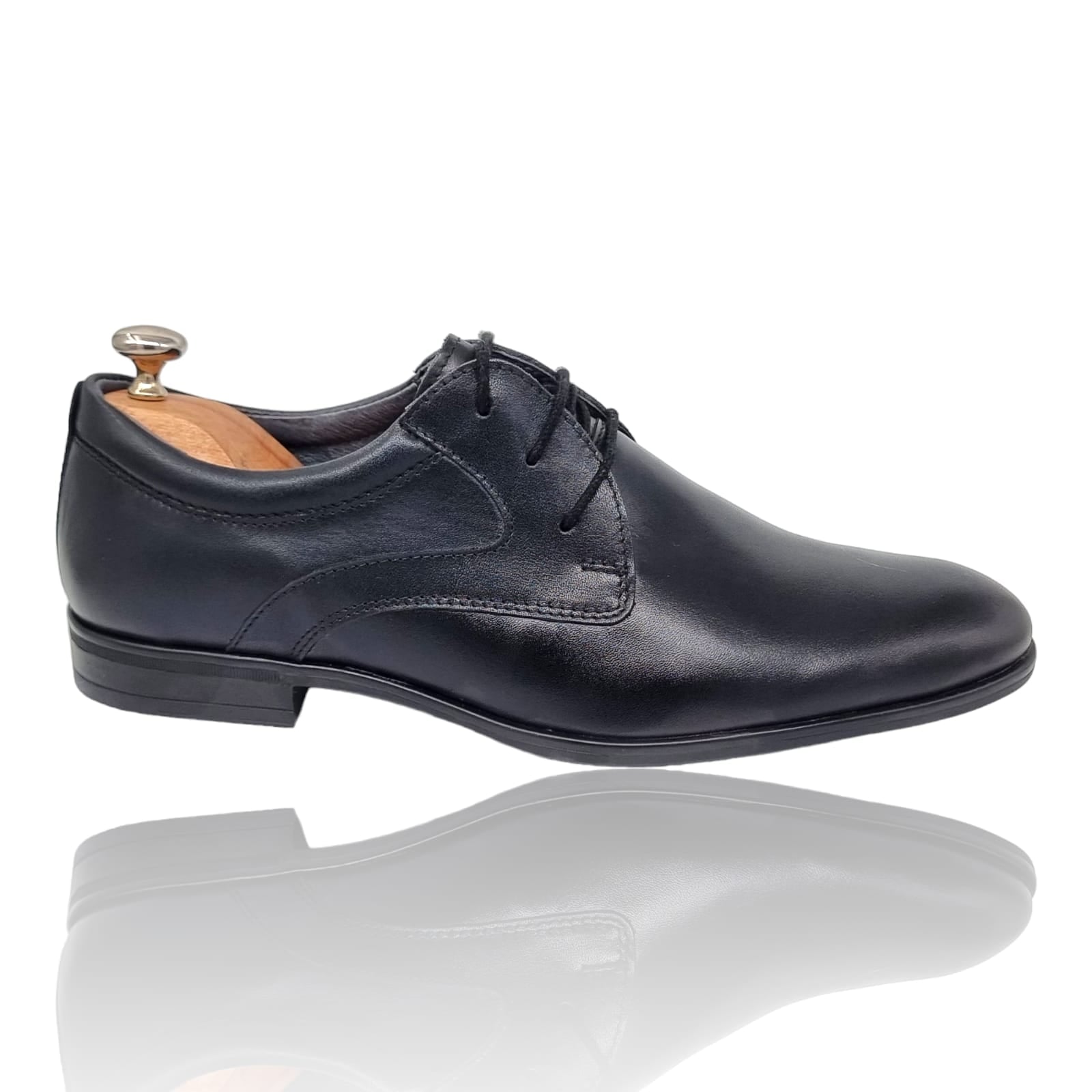 Pantofi Bărbați Eleganți Din Piele Naturală Neagră 587