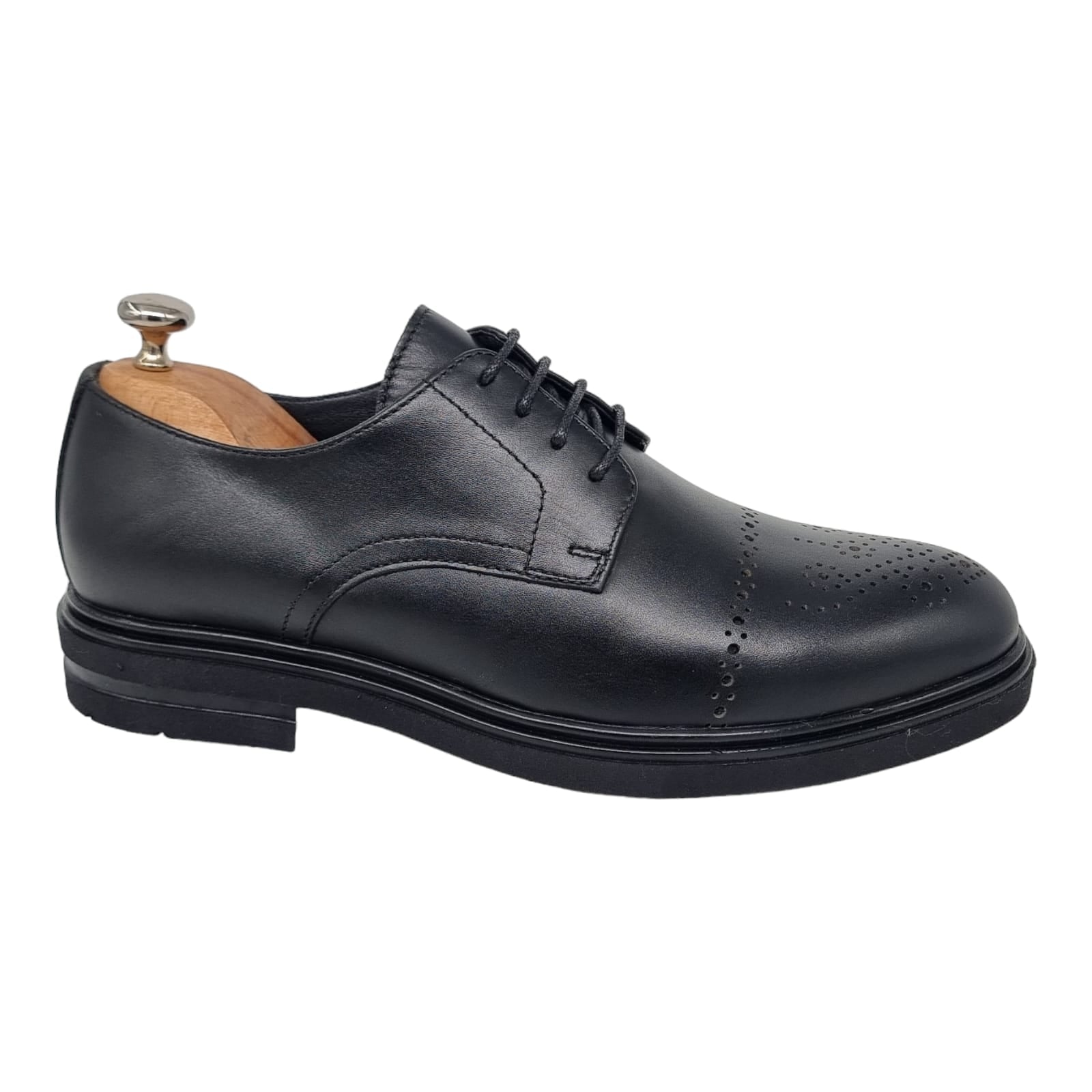 Pantofi Bărbați Eleganți Din Piele Naturală Neagra 593