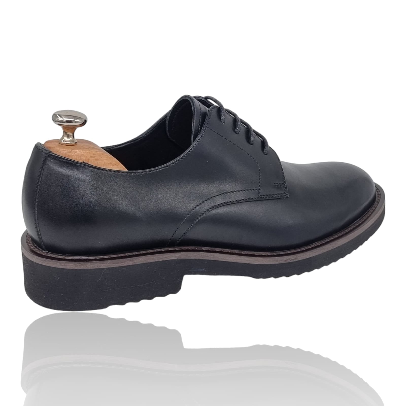 Pantofi Bărbați Eleganți Din Piele Naturală Neagra 596