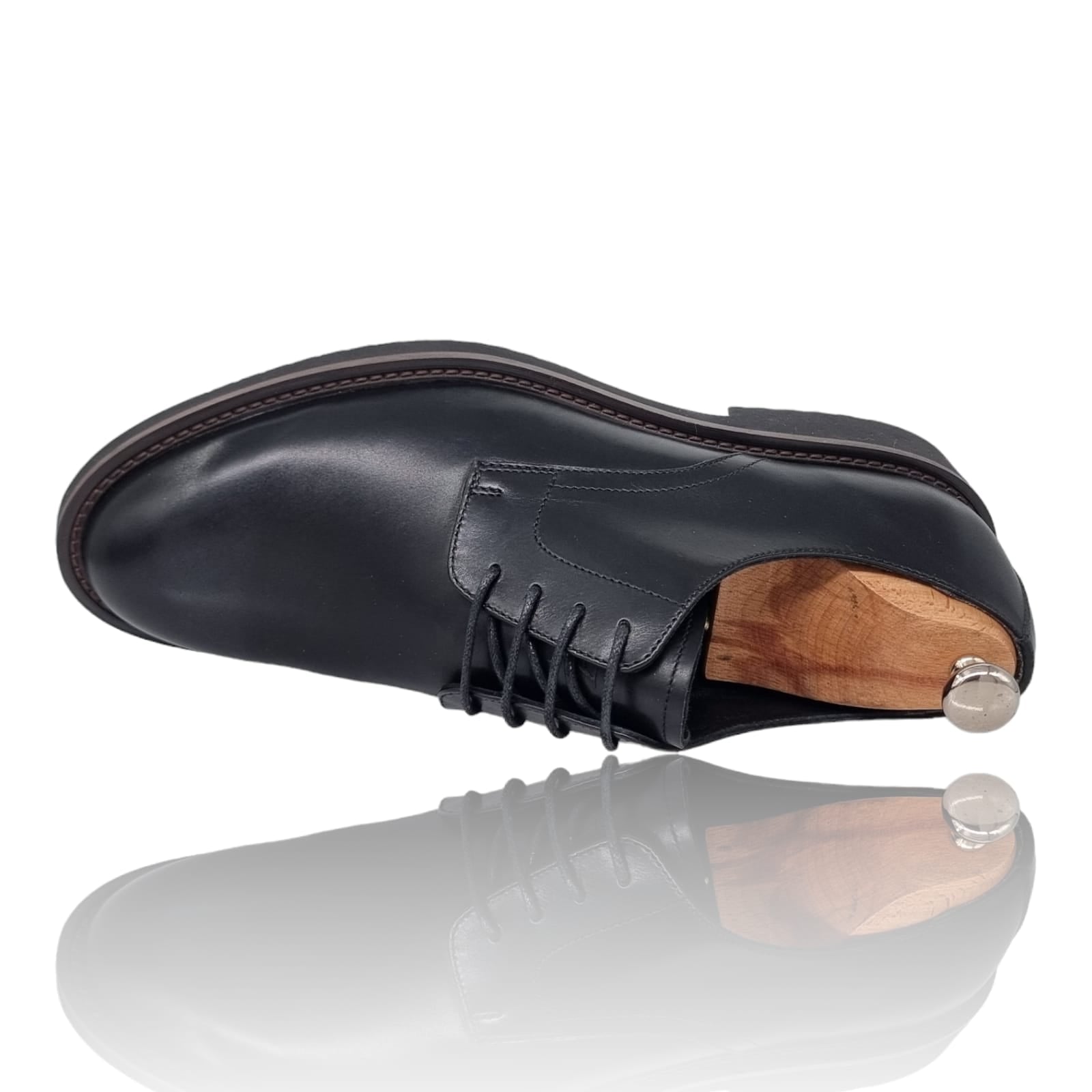 Pantofi Bărbați Eleganți Din Piele Naturală Neagra 596