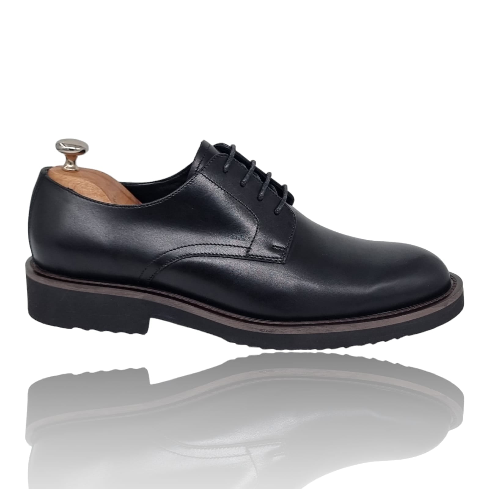 Pantofi Bărbați Eleganți Din Piele Naturală Neagra 596