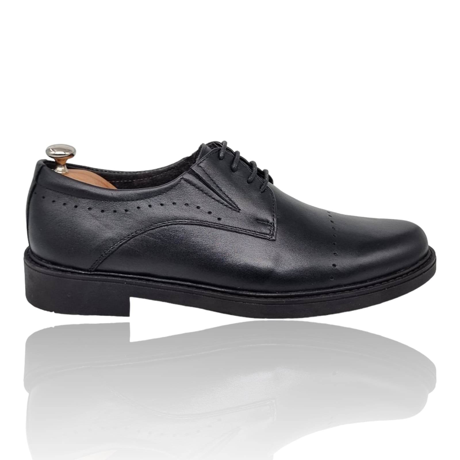 Pantofi Bărbați Eleganți Din Piele Naturală Neagra 598