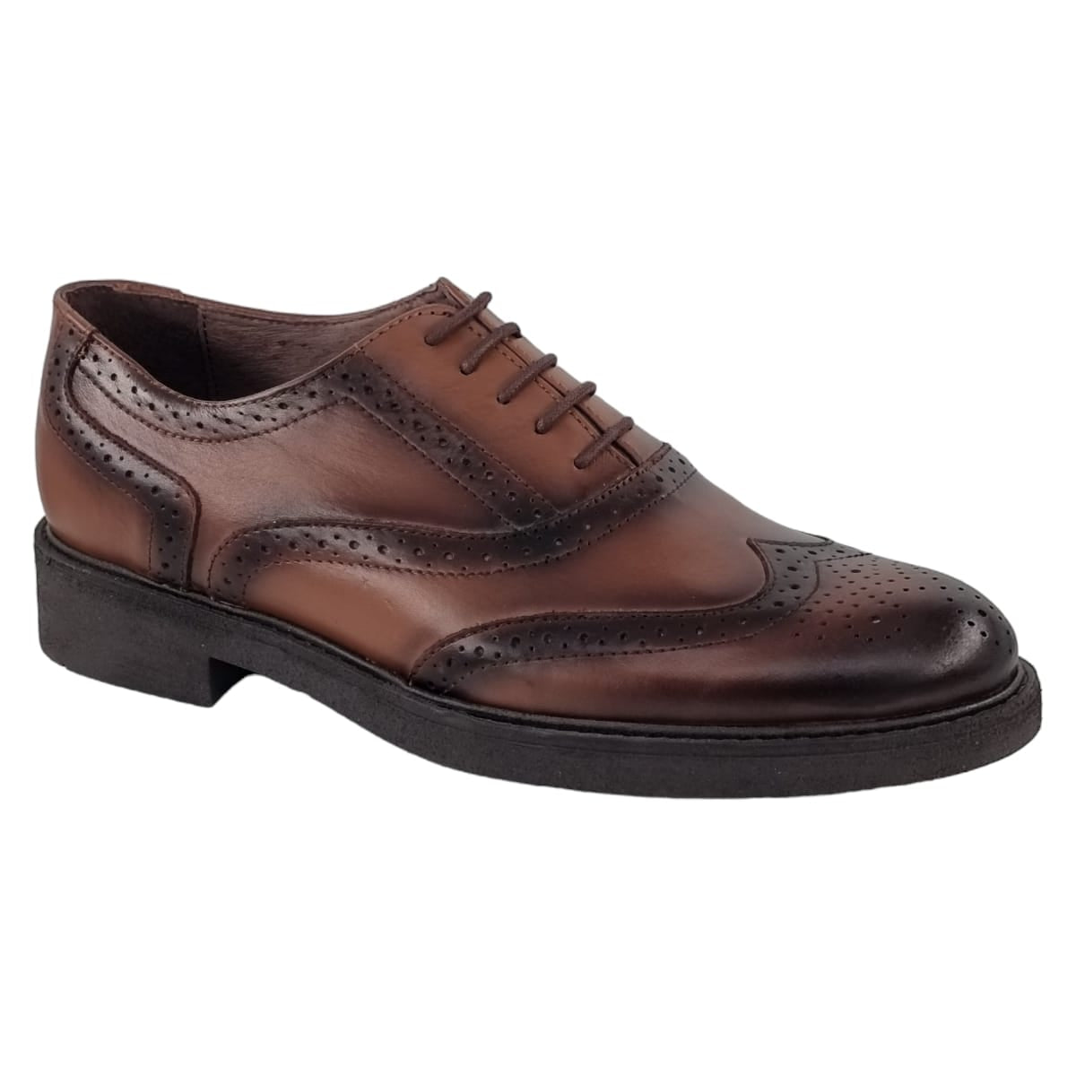 Pantofi Bărbați Eleganți Din Piele Naturală Maro 543
