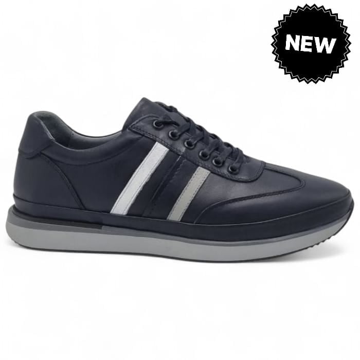 Pantofi Bărbați Sport Din Piele Naturală Neagră 3563